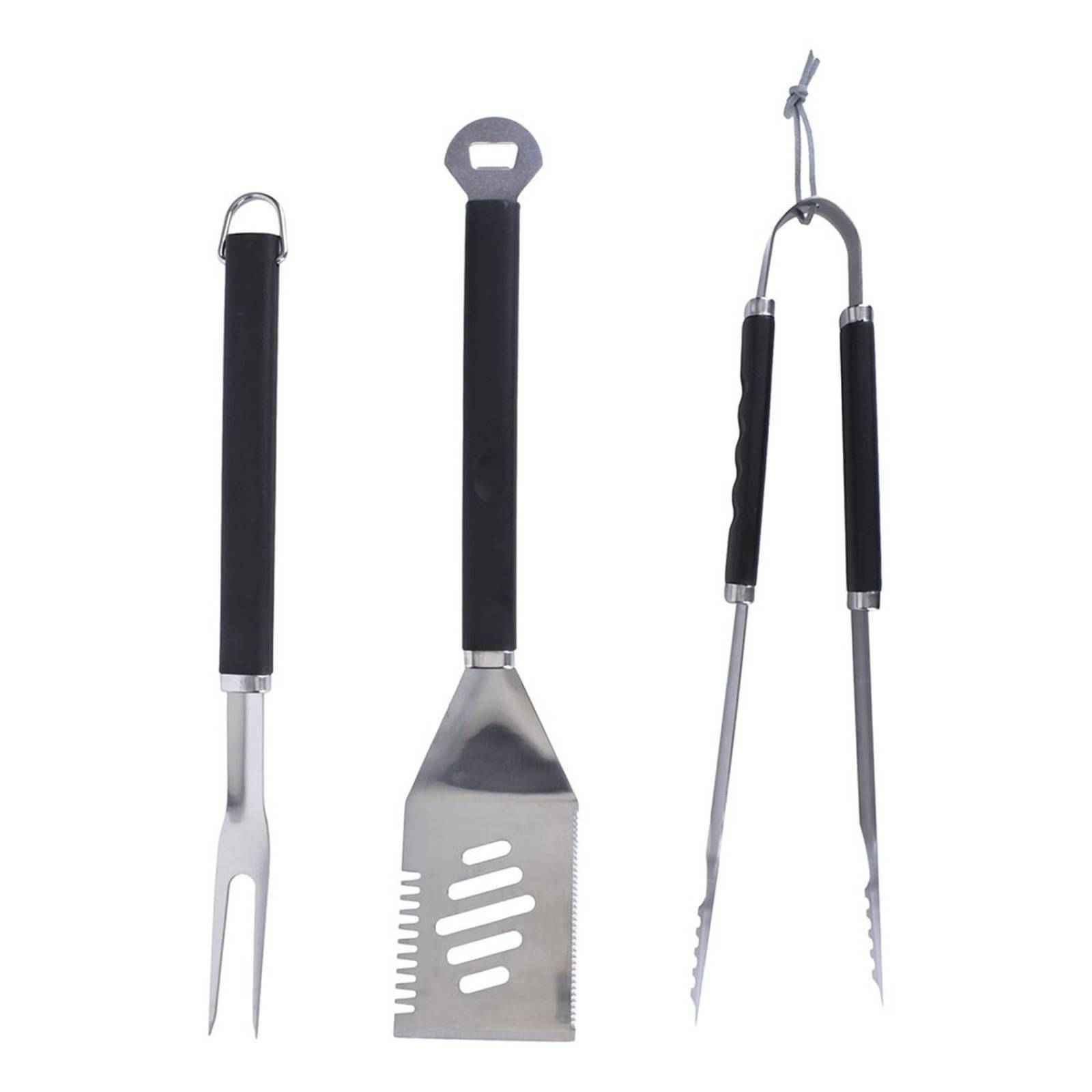 Juego de utensilios 3 piezas negro mr. Bar-b-q 