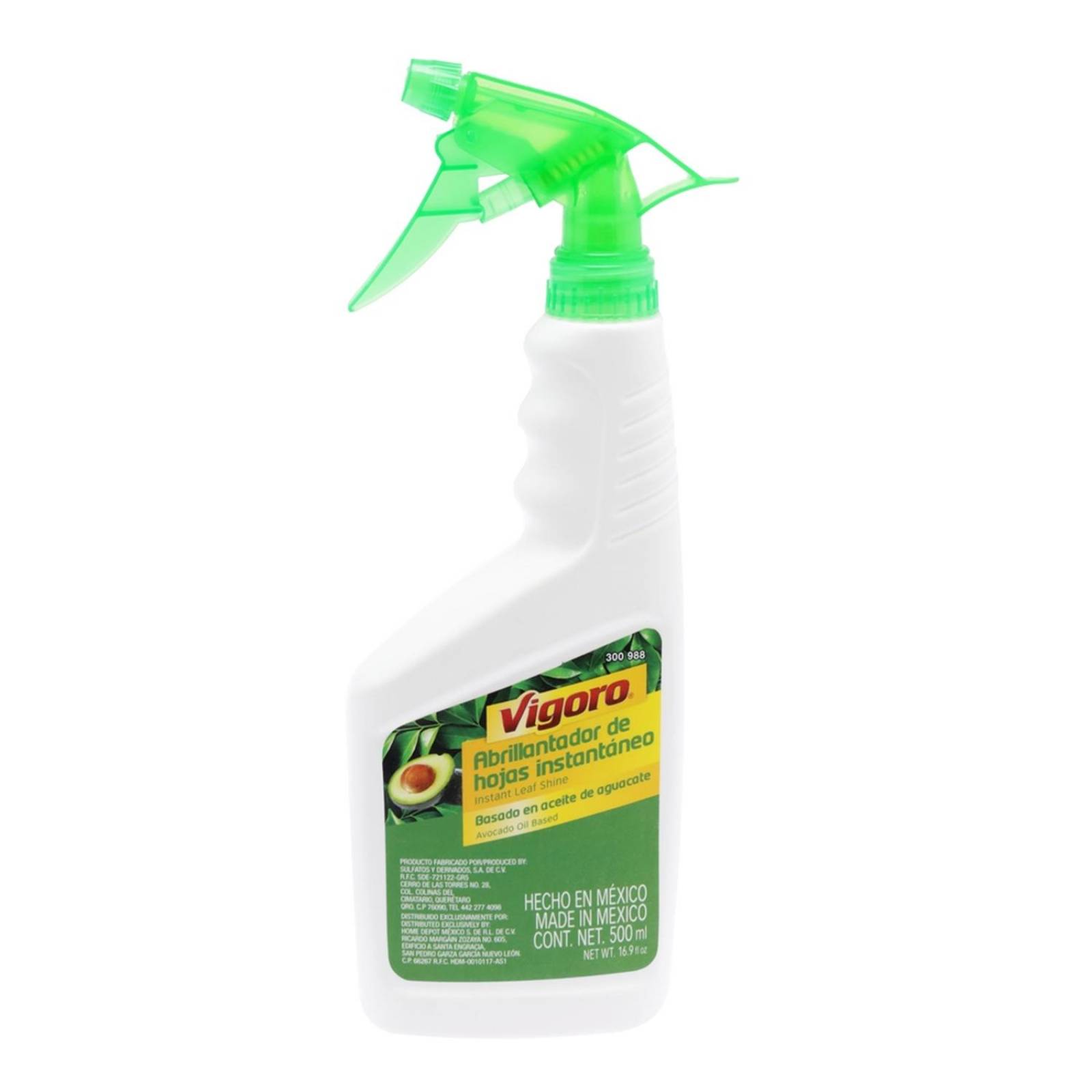 Abrillantador de hojas instantáneo de 500 ml blanco vigoro 