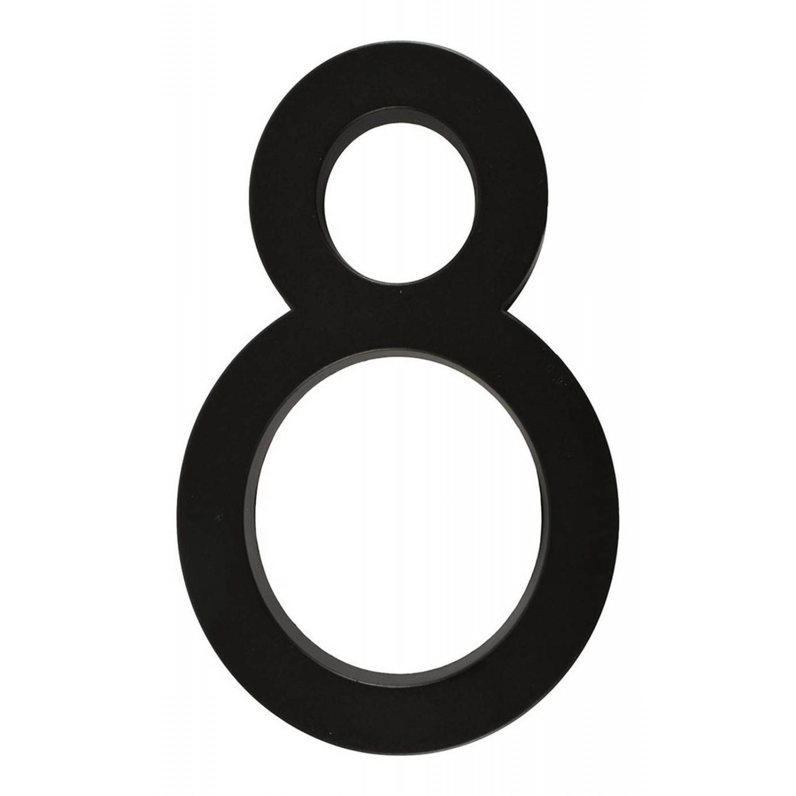 Número 8 Arquitectónico 15.2 X 9 Cm Negro 