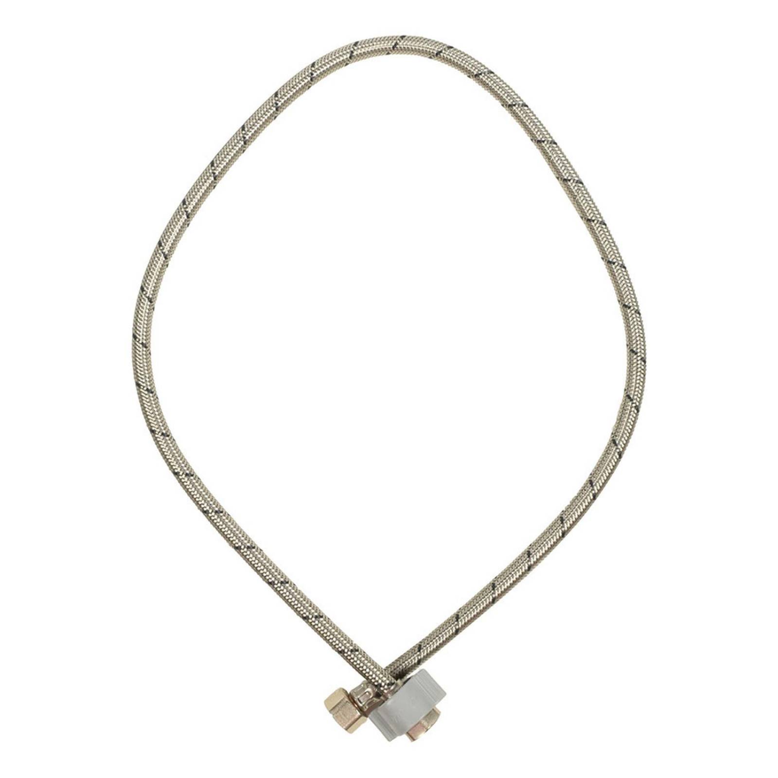 Conector flexible 1/2 x 1/2 pulgada x 100 cm plata 