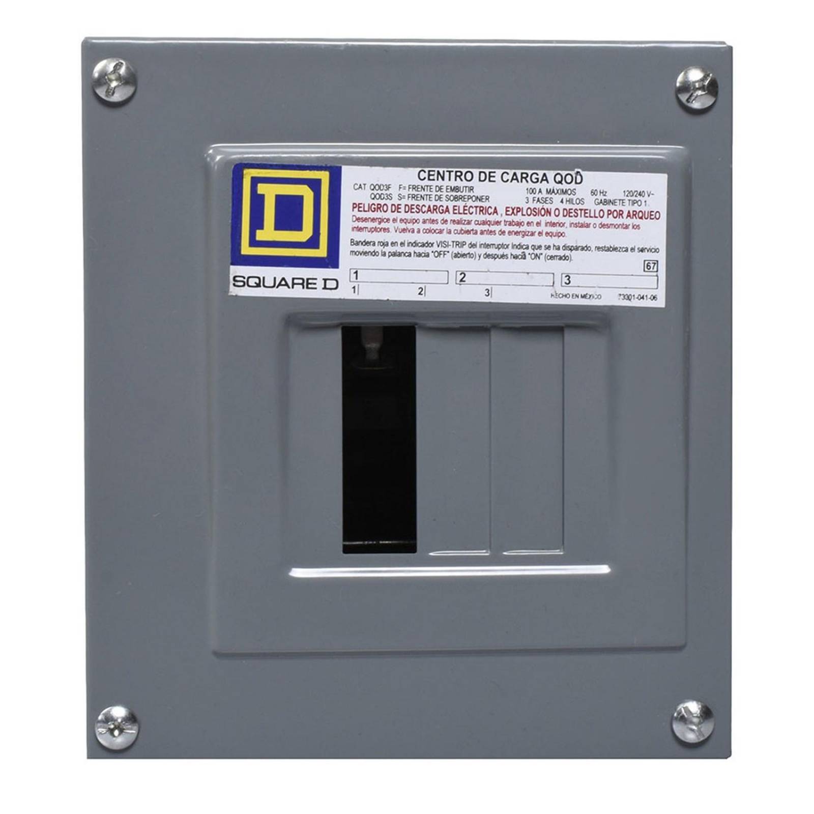 Centro de carga qod 3 polos 100 a square d 