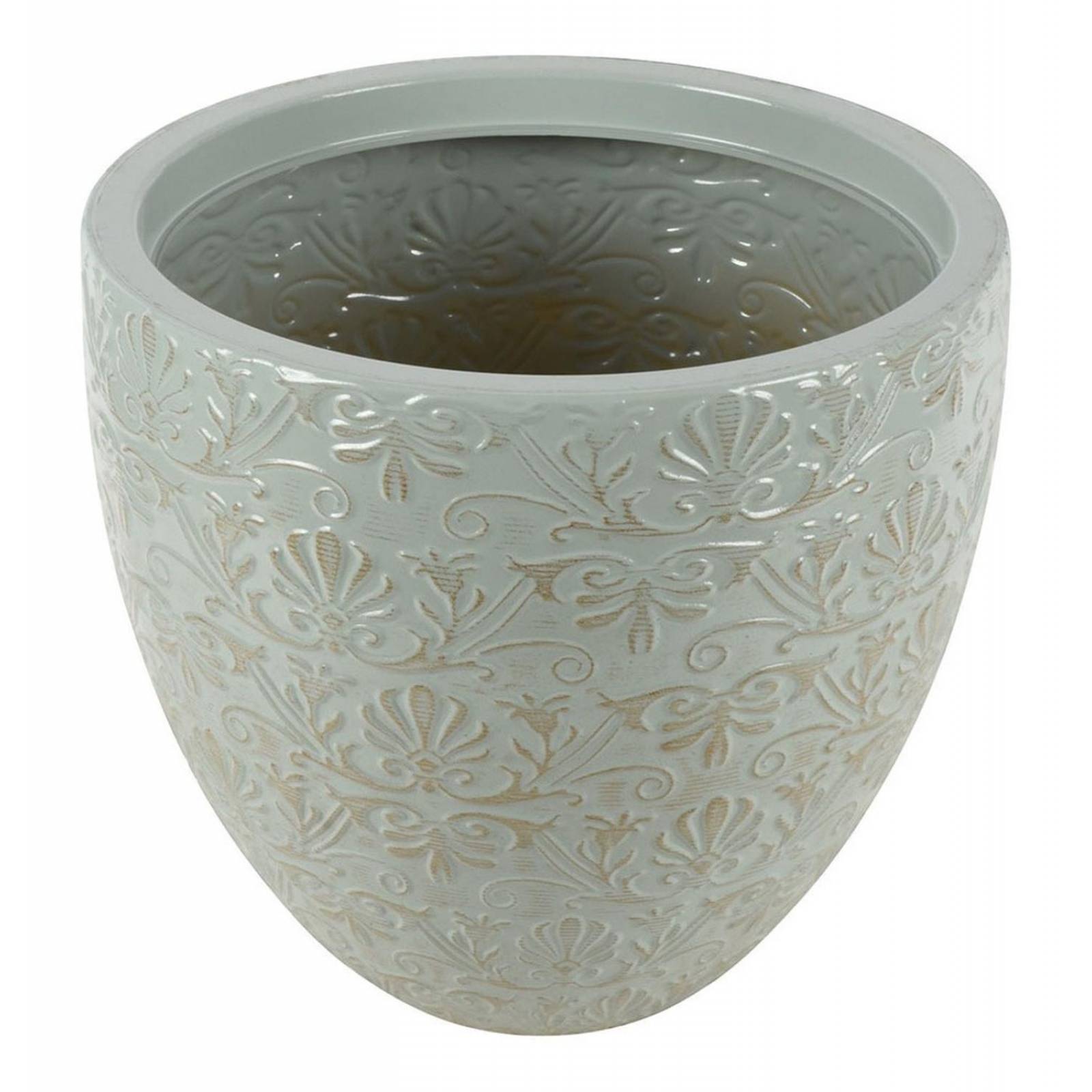 Maceta De Plástico De 36 X 38 Cm Azul Grosfillex