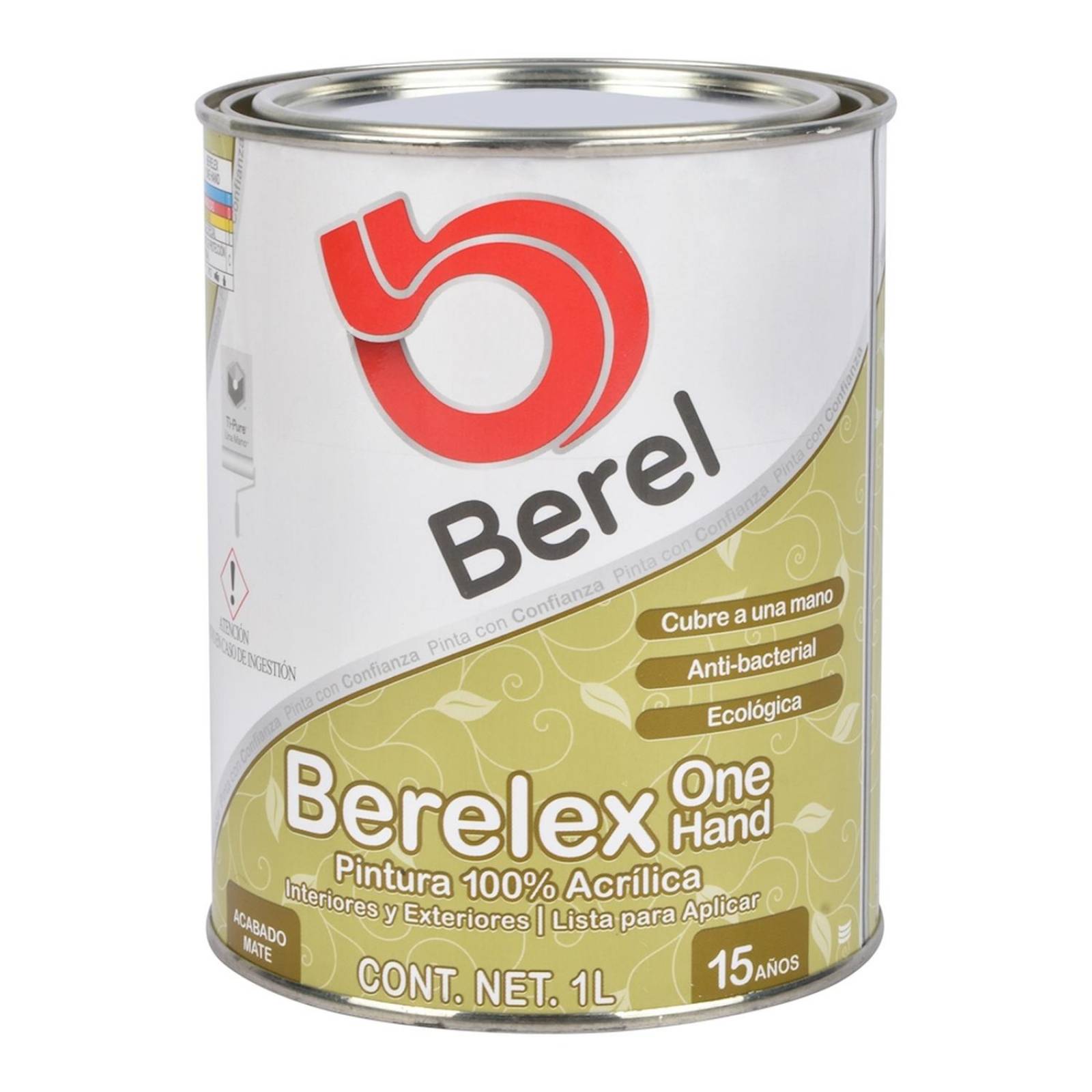 Pintura berel acrílica blanca de 1 l 