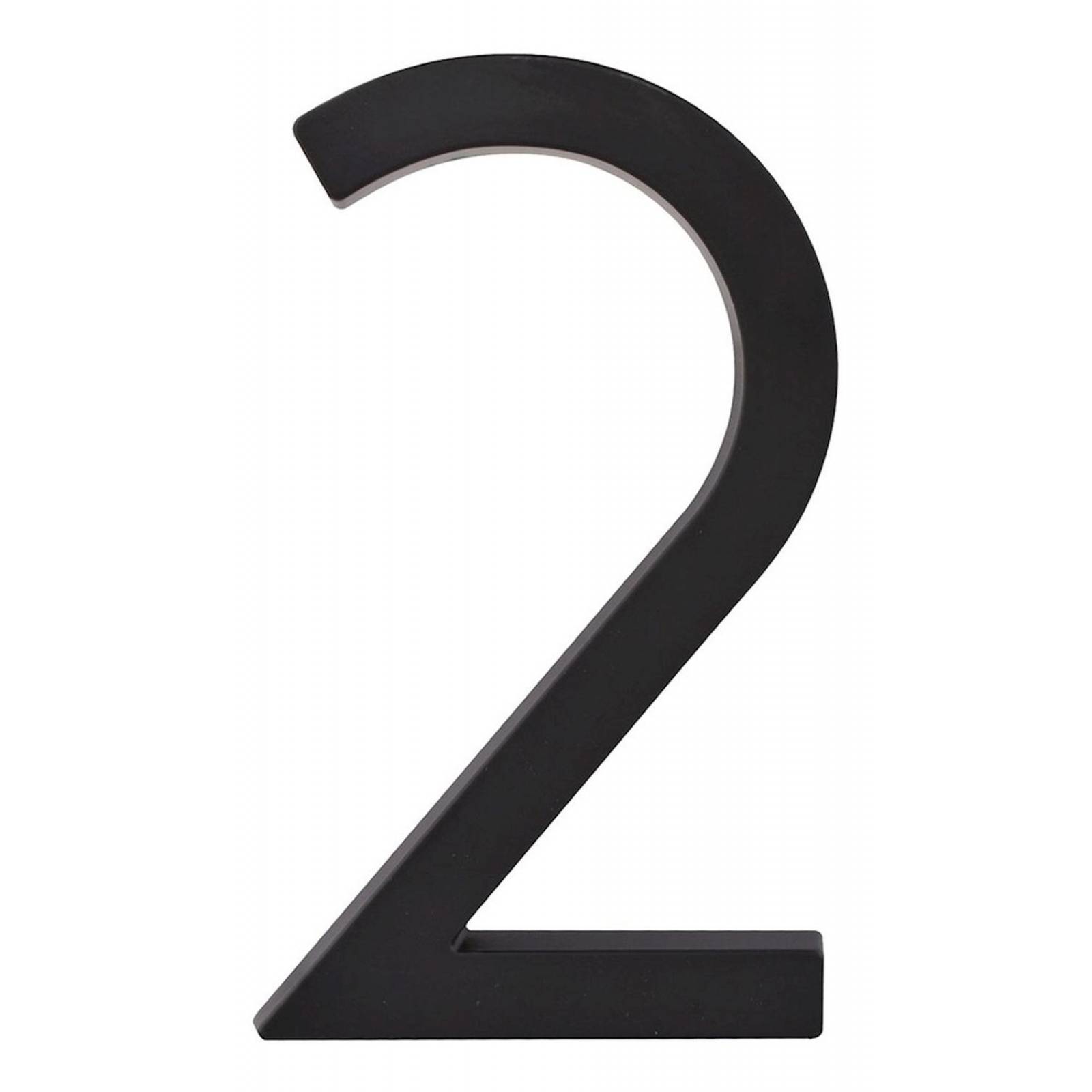 Número 2 Negro De 15.2 X 5.5 Cm 