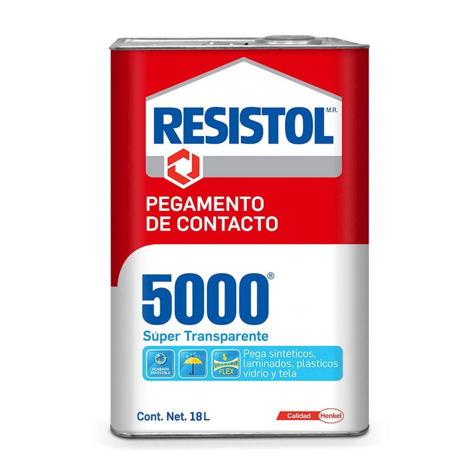 Resistol 5000 pegamento de contacto super transparente de 18 l 