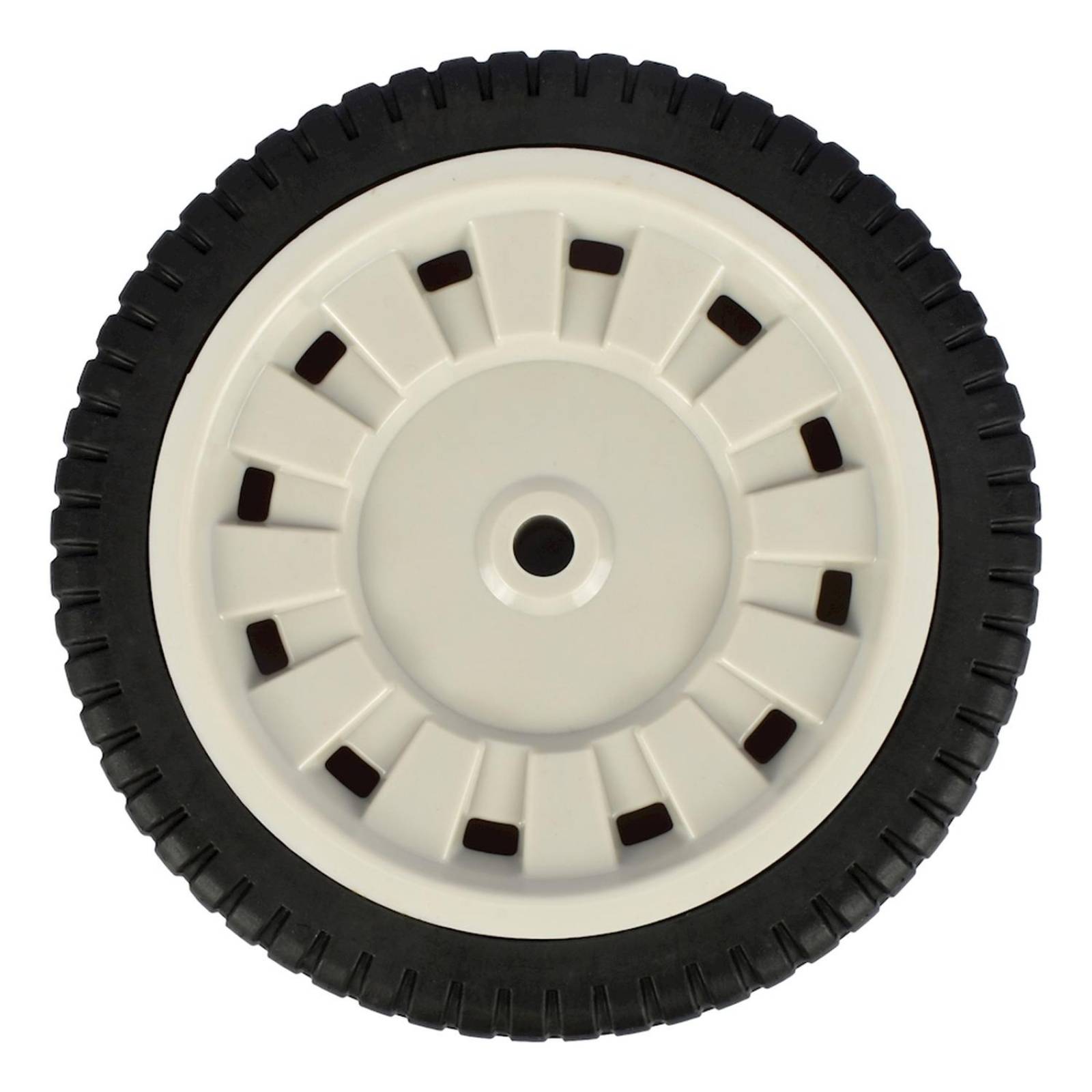 Rueda de plástico cortacésped 8 pulgadas negro arnold 