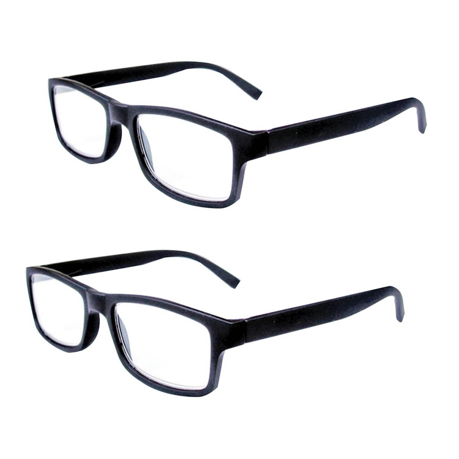Lentes de lectura retro 1.25 negro 2 piezas 