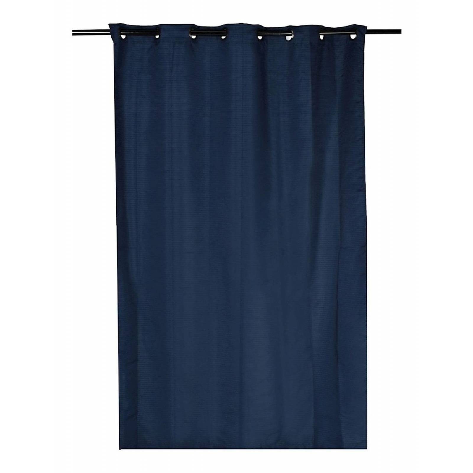 Cortina De Jacquard Con Arillos Azul Marino 210 X 140 Cm 