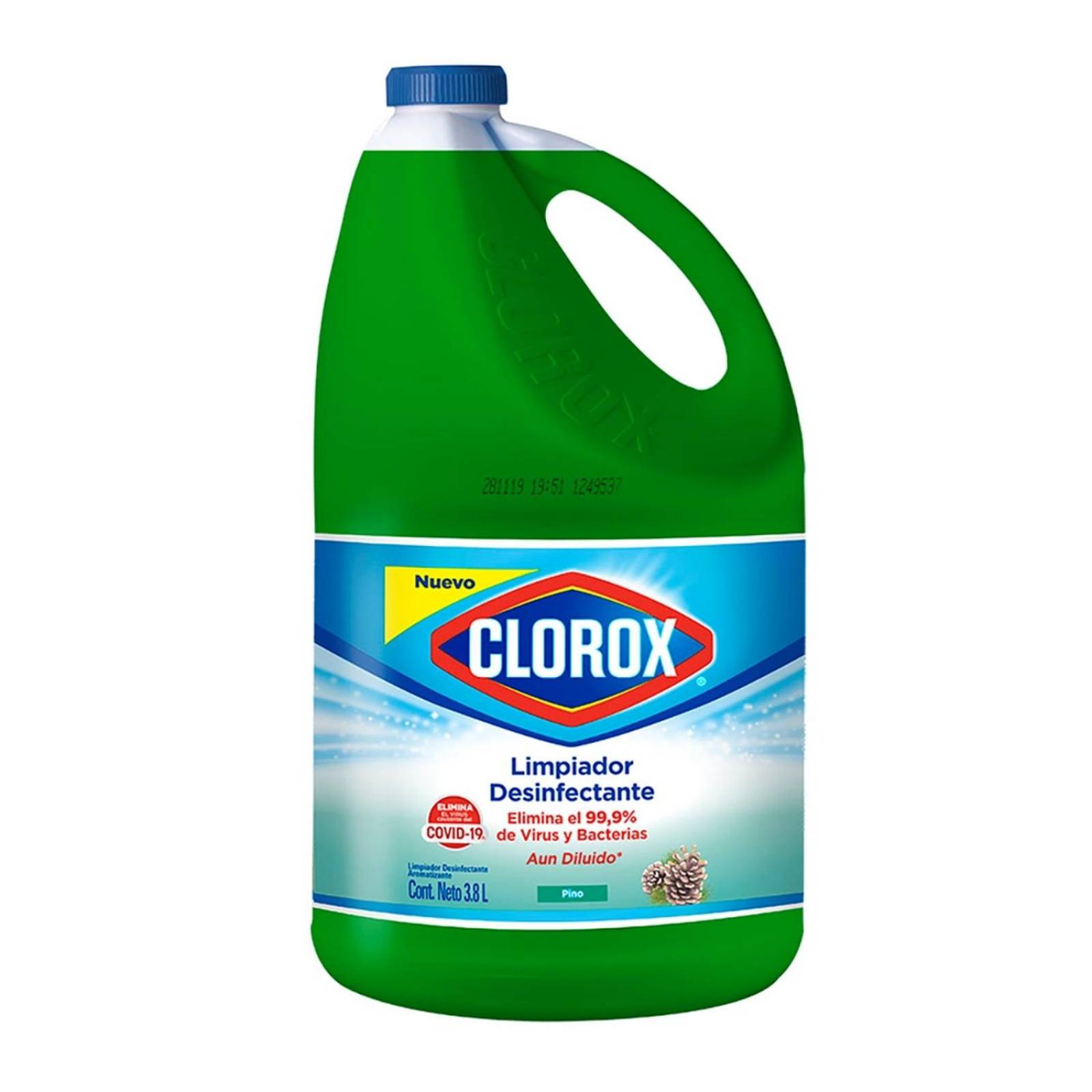 Clorox limpiador desinfectante de pisos aroma pino 3.8l 
