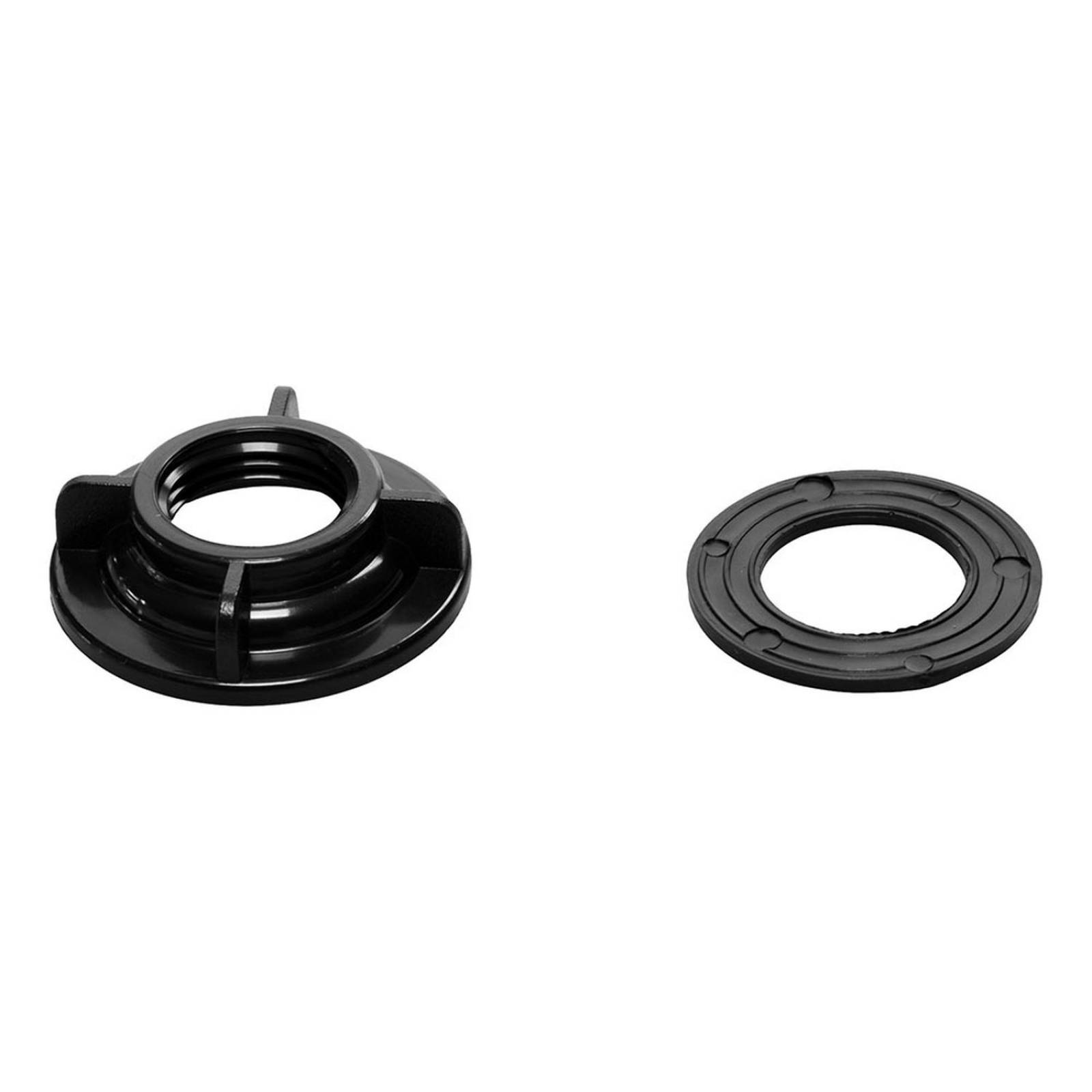 Tuerca para montaje de mezcladora de plástico abs 4.5 cm negro 2 piezas 