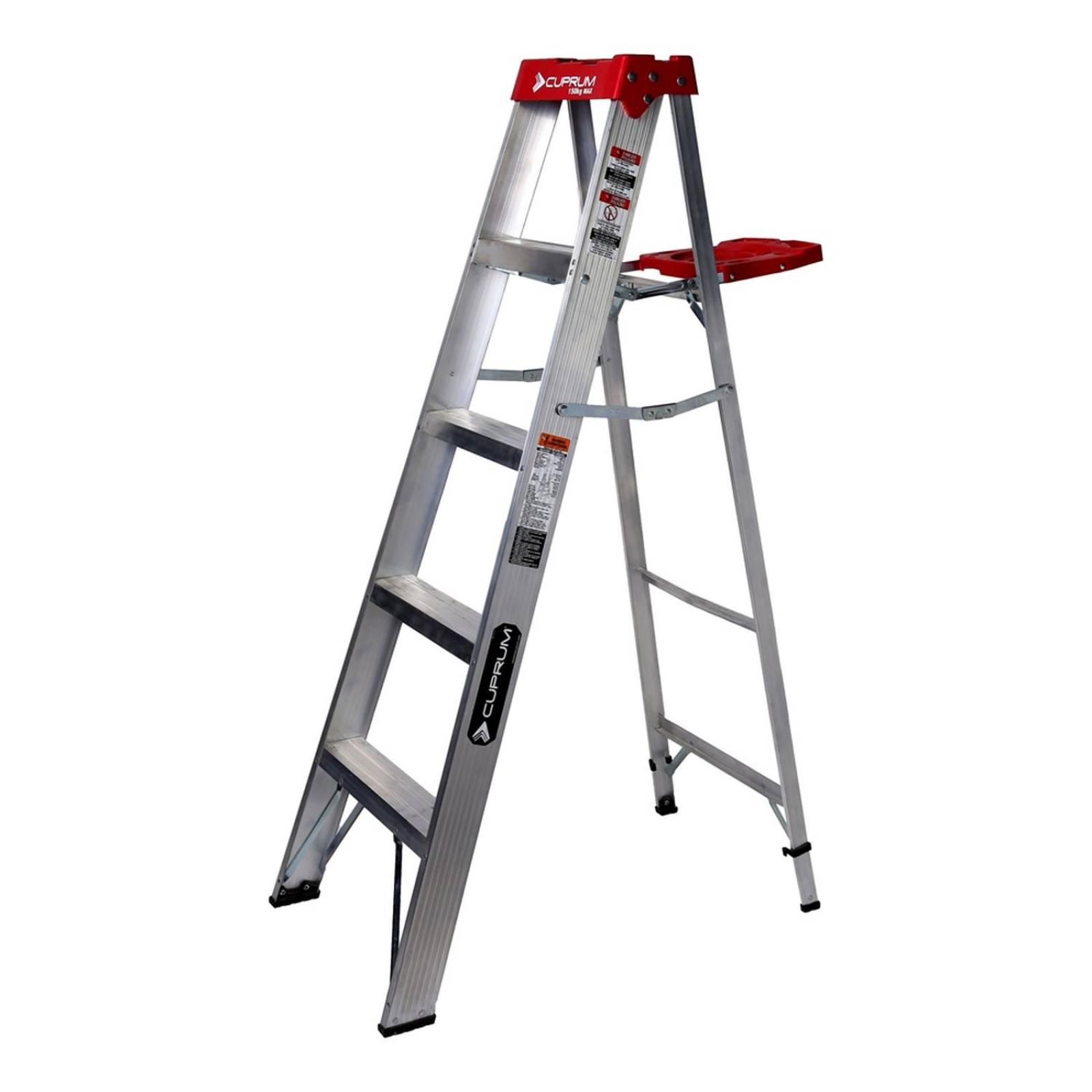 Escalera tijera aluminio t-iii 5 pies de 4 escalones 