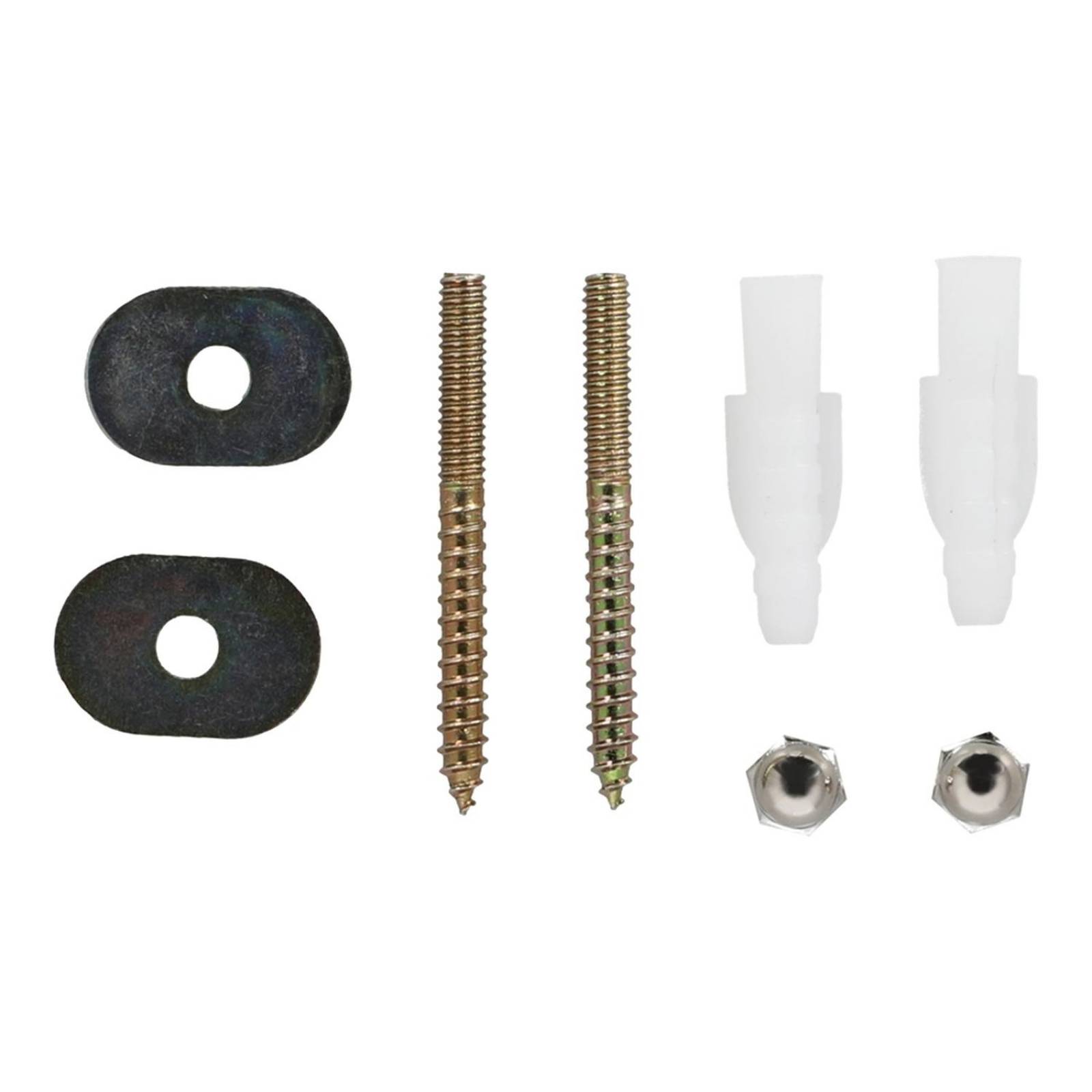 Tornillo-pija y taquetes para sanitario 2 1/2 pulgada dorado coflex