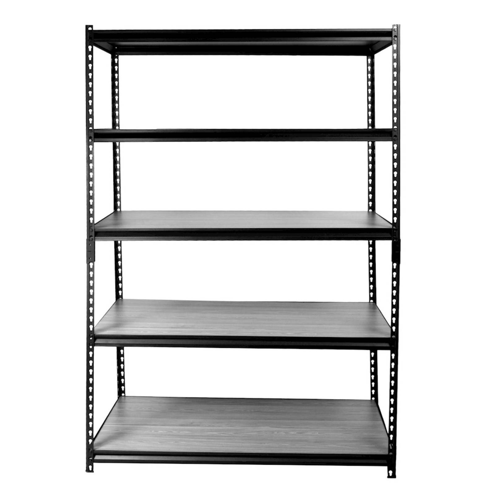 Estante de 5 niveles de acero 183 x 121.92 x 61 cm negro 