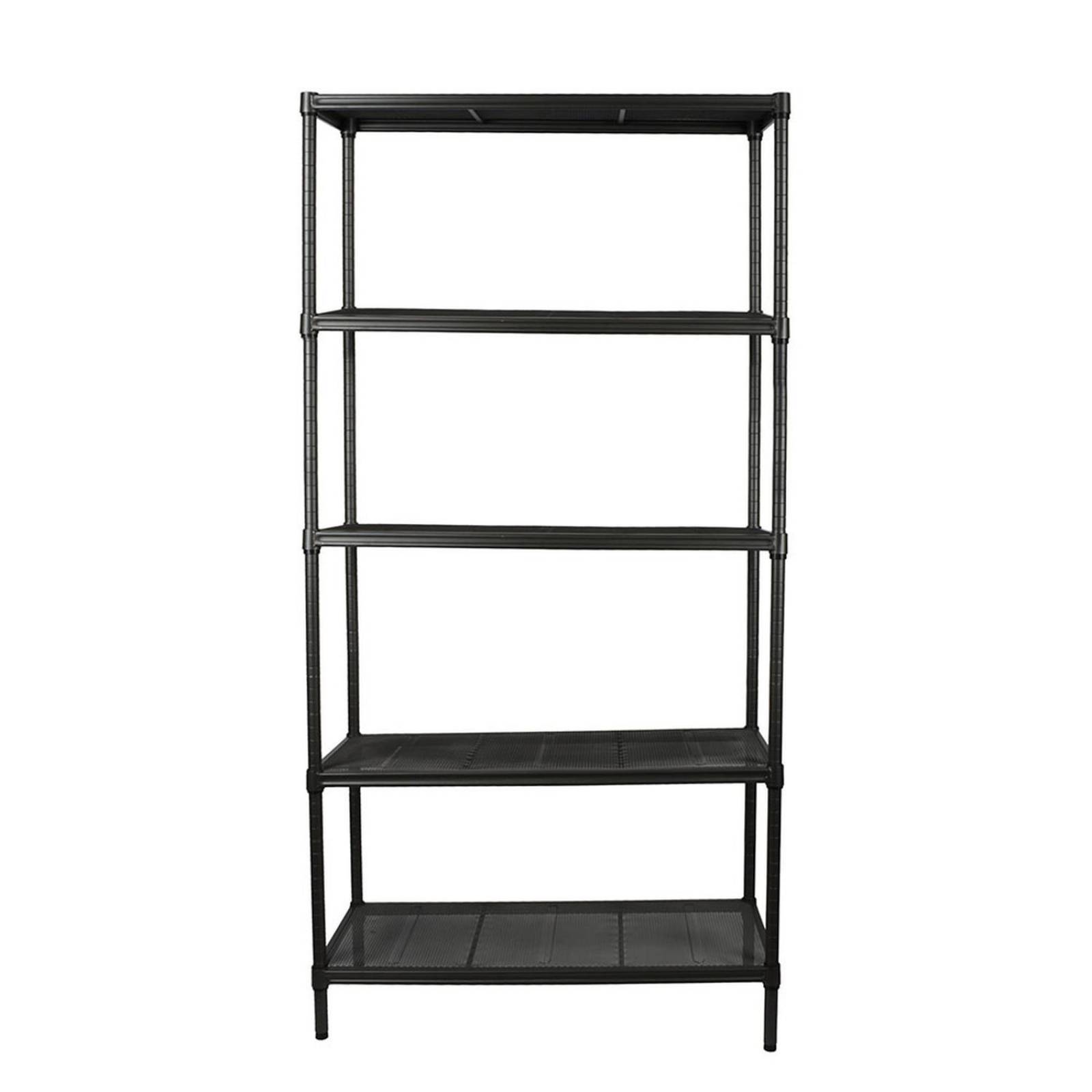 Estante de 5 niveles de metal 89.9 x 34.7 x 182 cm gris 