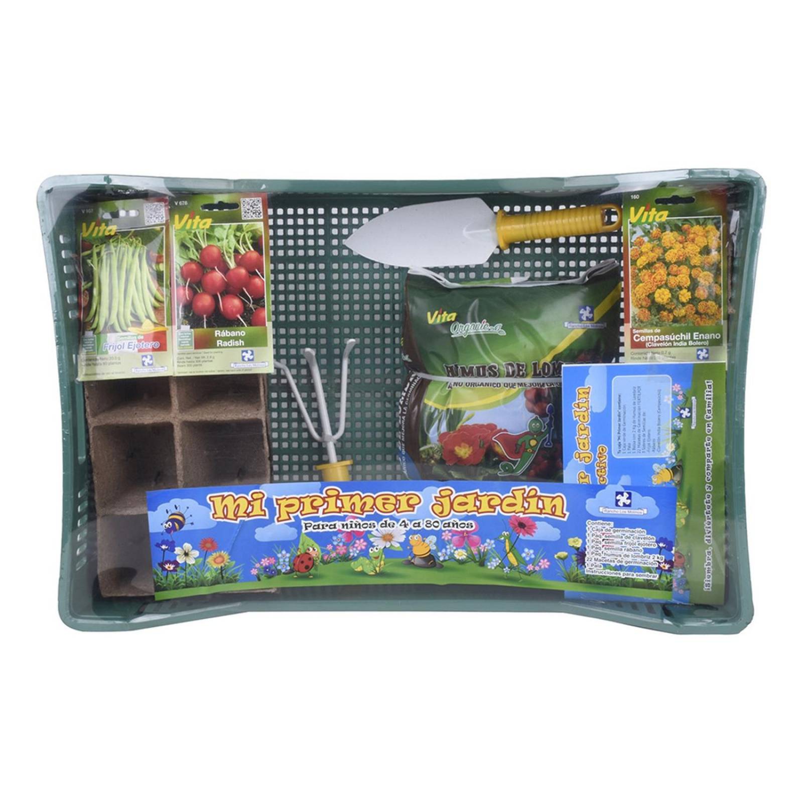 Kit de jardín 15 cm x 39 cms verde 