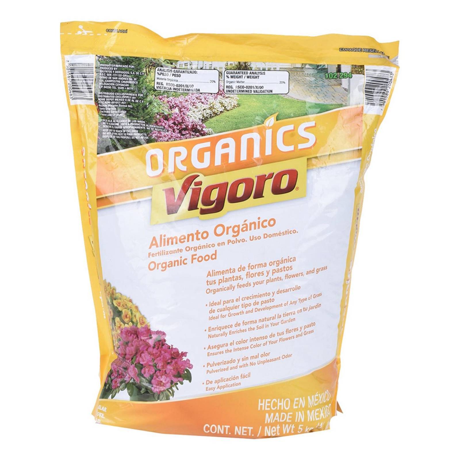 Alimento orgánico de 5 kg vigoro 