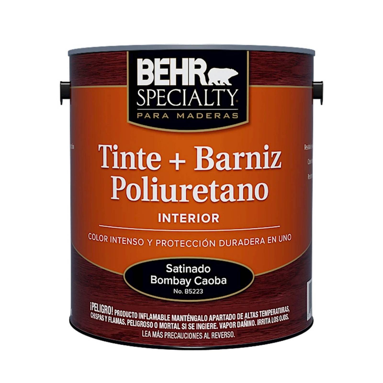 Tinte y barniz de poliuretano 946 ml caoba