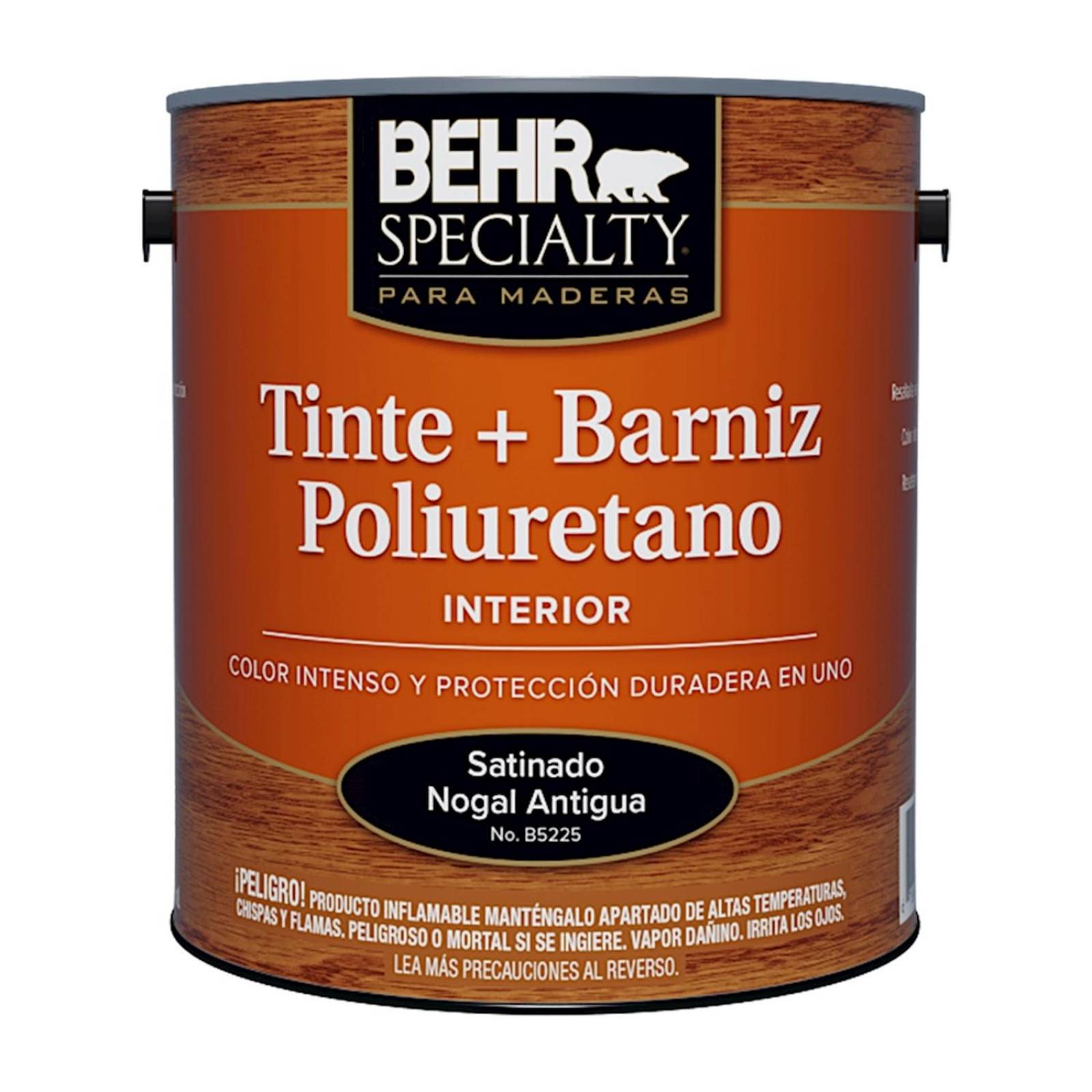 Tinte + barniz poliuretano 946 ml café nogal antig 