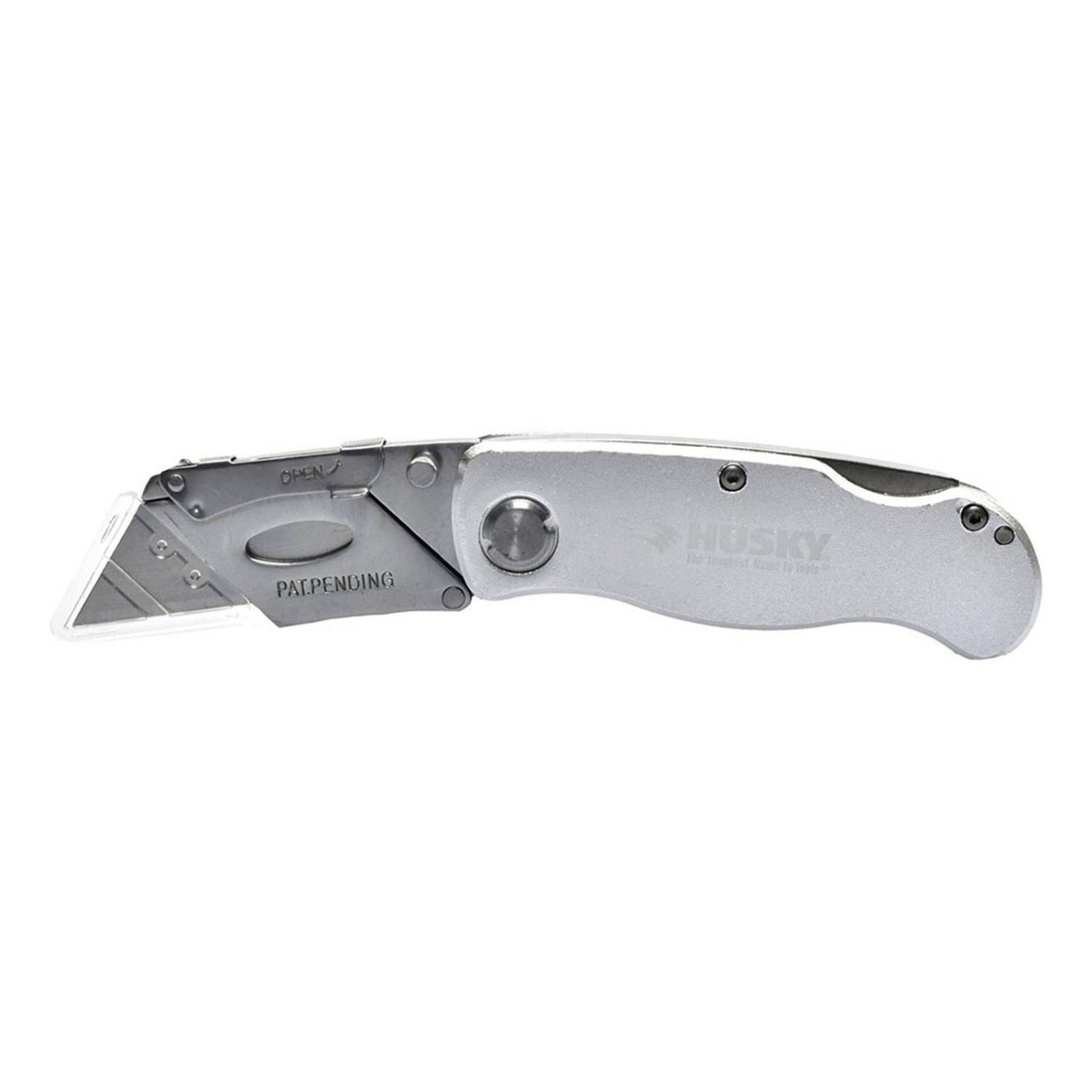 Cuchillo de hoja retráctil para uso general de 15 x 3.3 cm aluminio husky 