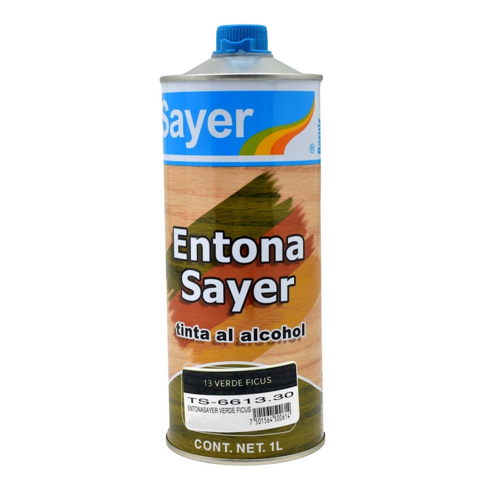Tinta al alcohol sayer para madera verde ficus 1 l 