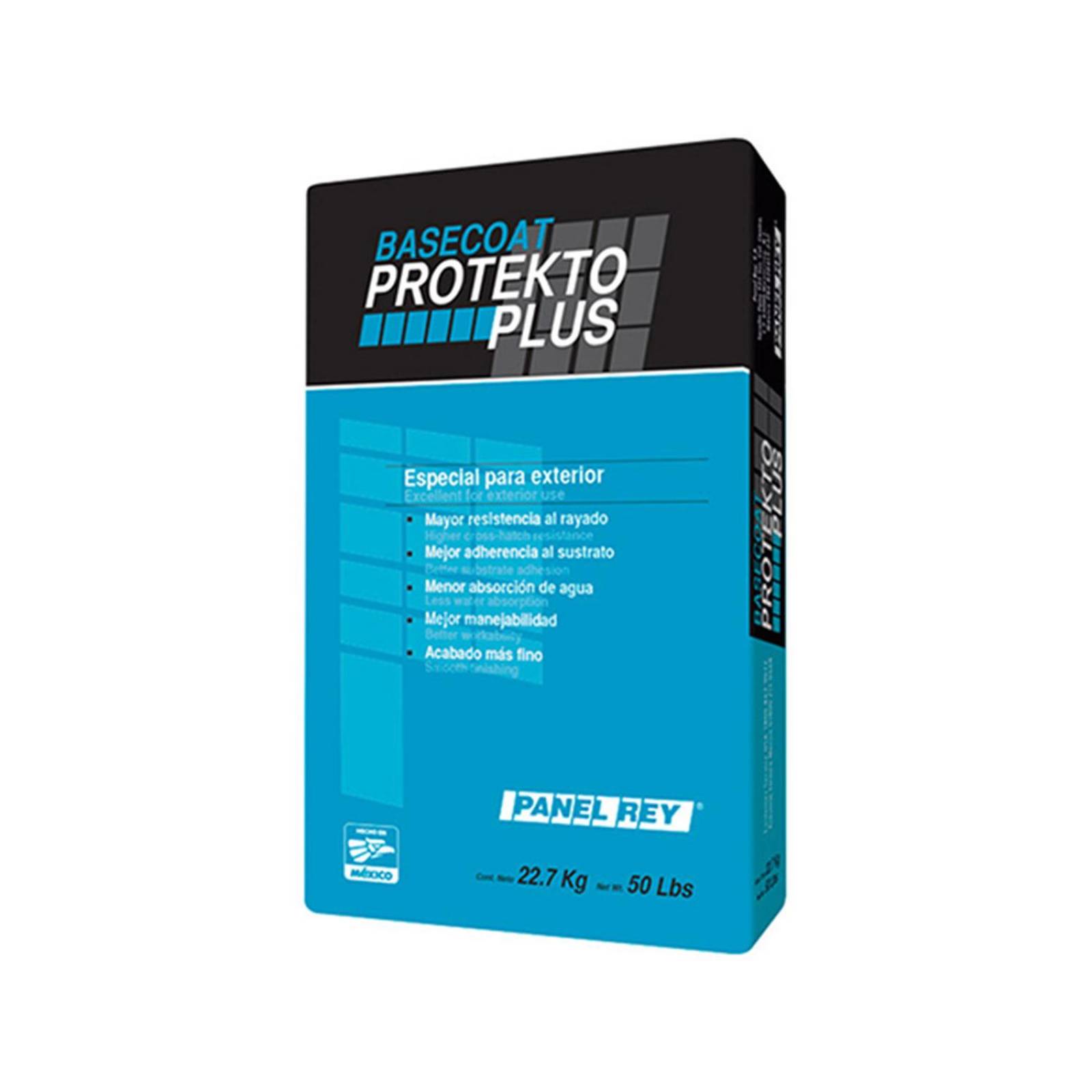 Cemento basecoat protekto plus panel rey gris de 2 