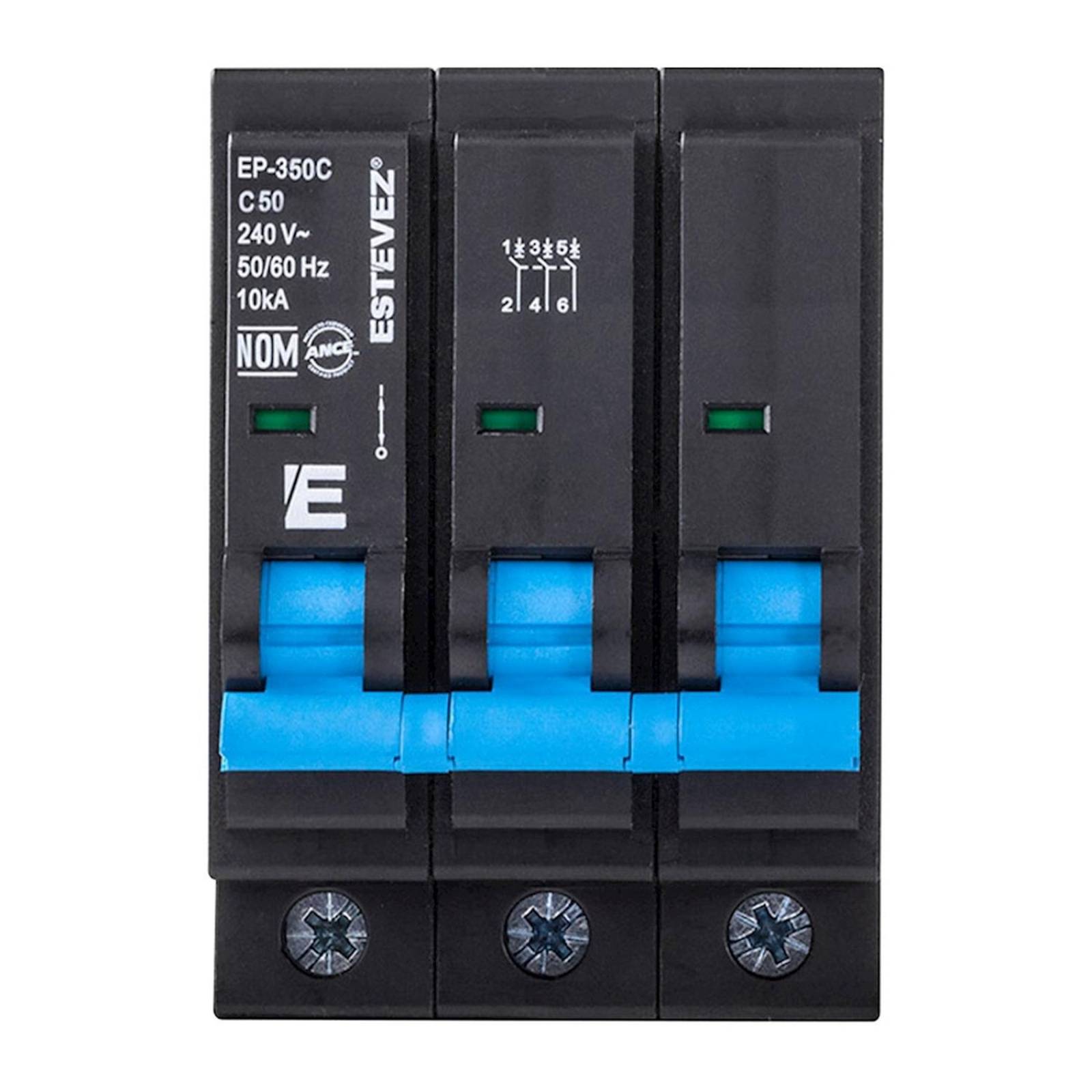 Interruptor termomagnético 50 amperes estévez 