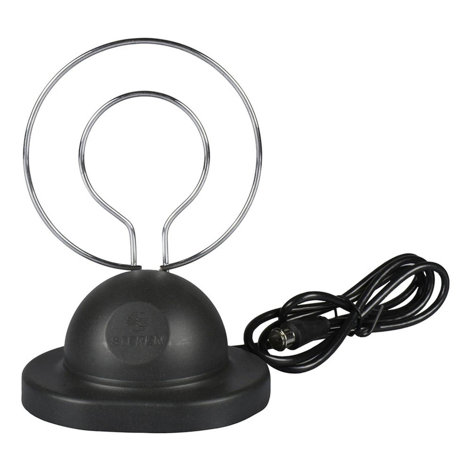 Antena digital de aro doble uhf frecuencia 470 a 862 mhz negro 