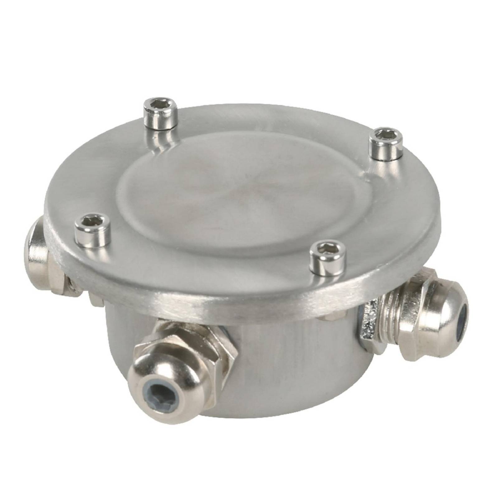 Caja eléctrica con 3 conectores acero inoxidable 