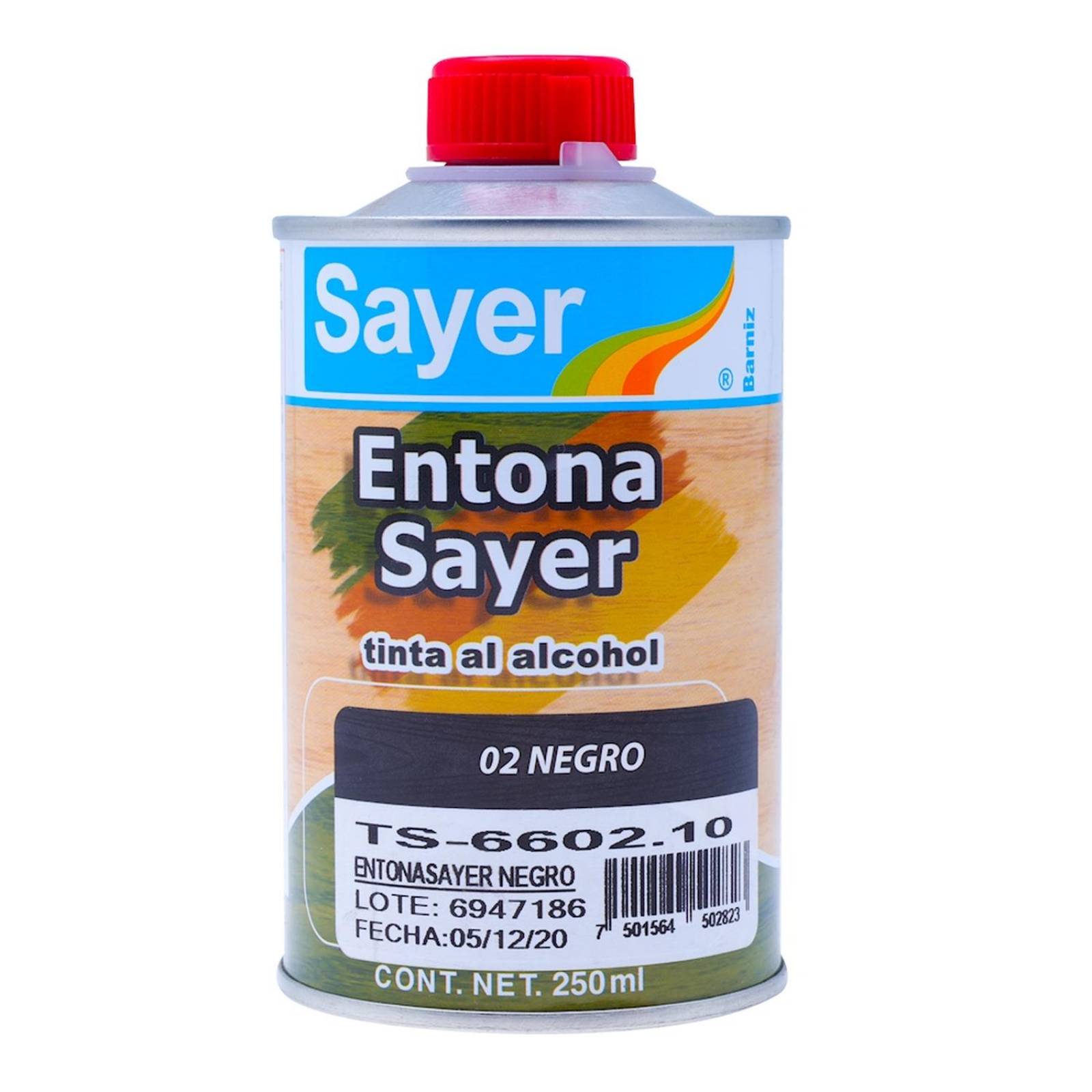 Tinta al alcohol sayer para madera negro 250 ml 