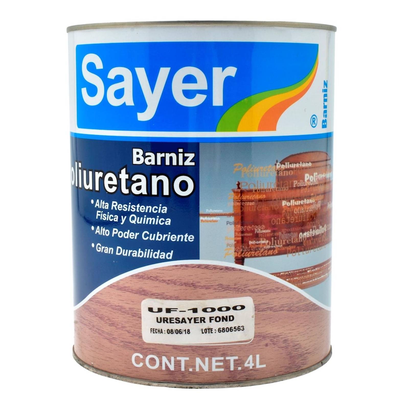 Barniz de poliuretano uresayer fonf de 4 l para madera transparente 