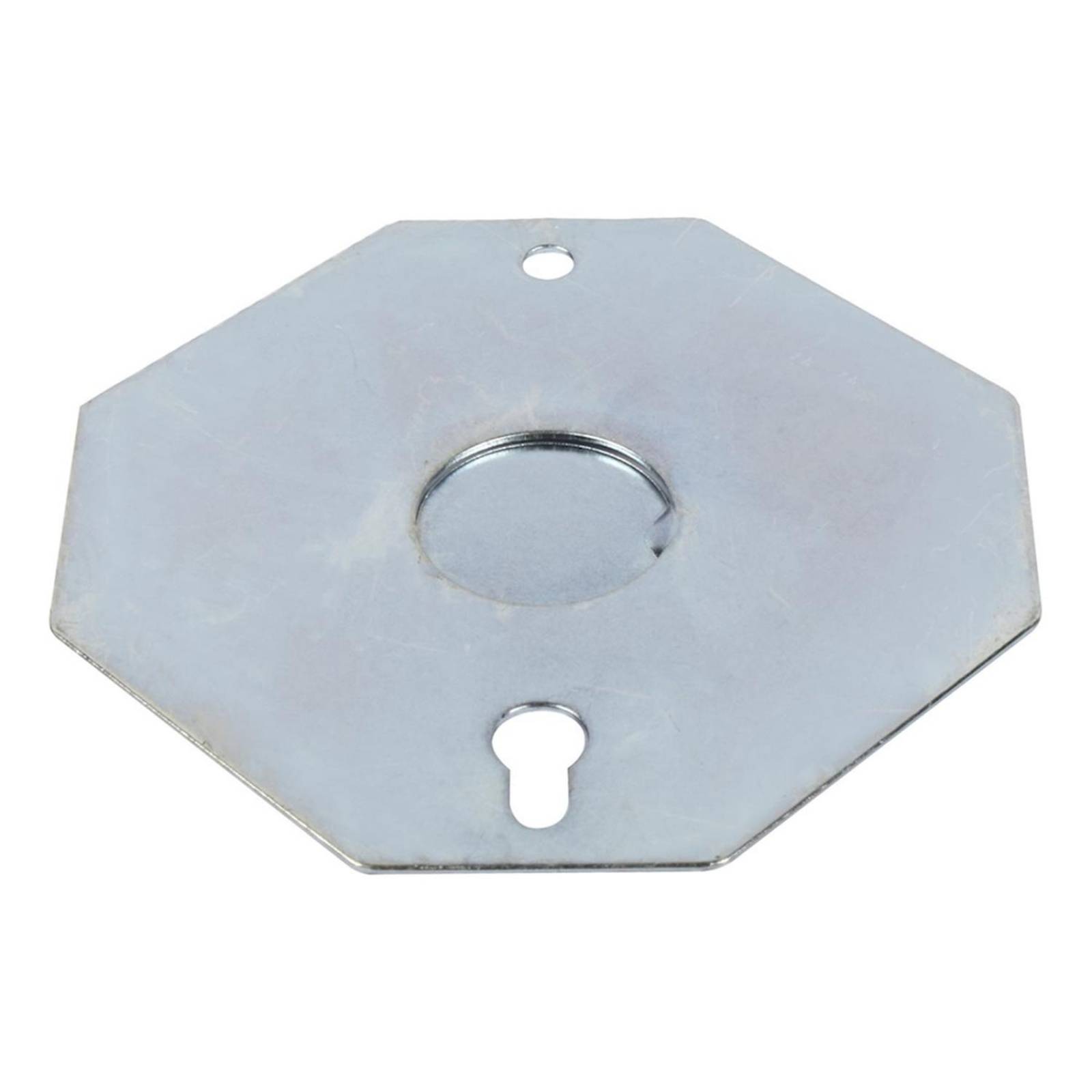 Tapa octagonal de 3 pulgadas plata 
