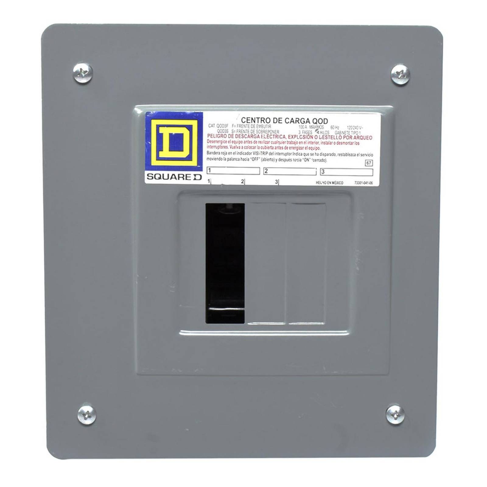 Centro de carga qod de 3 polos 100 a square d