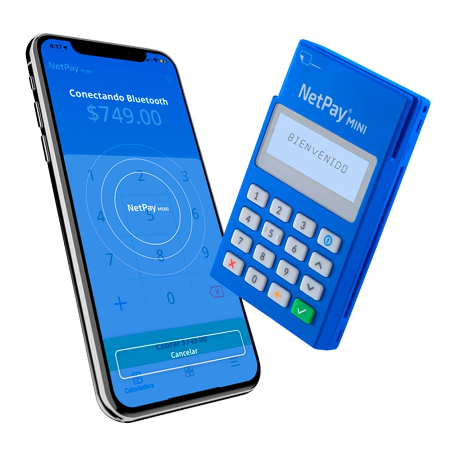 Lector bluetooth pago con tarjeta netpay mini