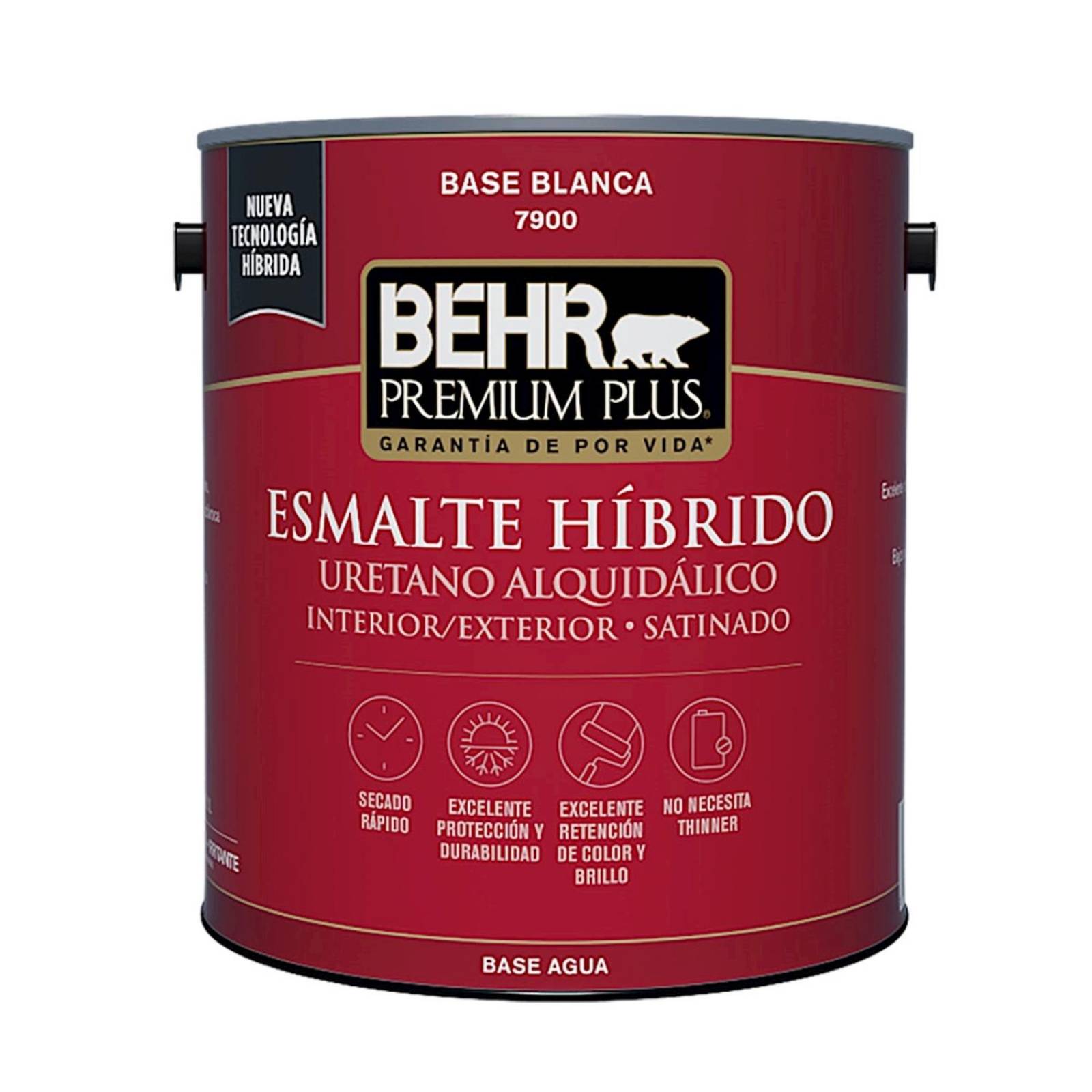 Esmalte híbrido de 3.79 l blanco 