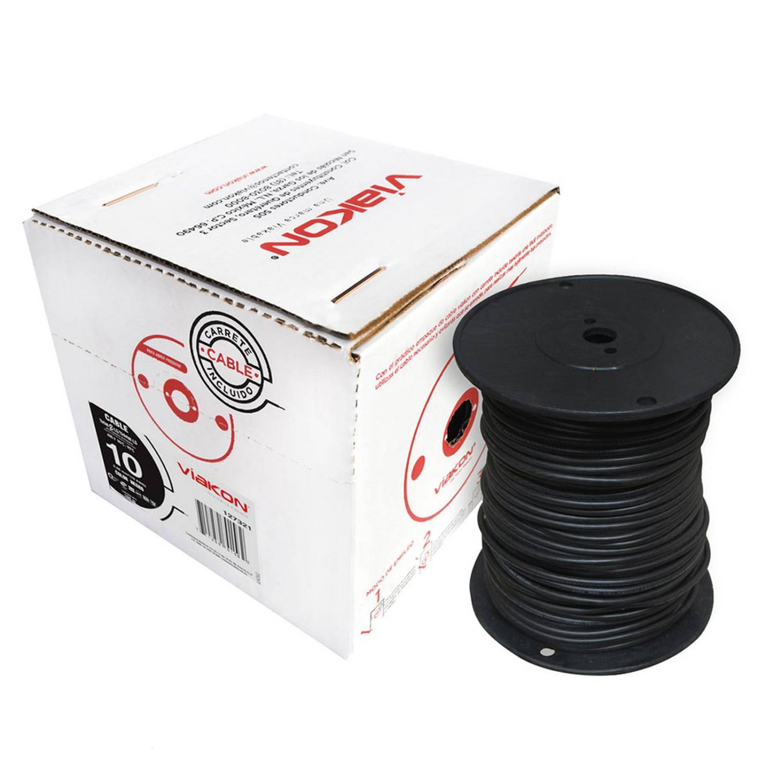 Cable thw-2-ls/thhw-ls calibre 10 negro 100 m viakon 