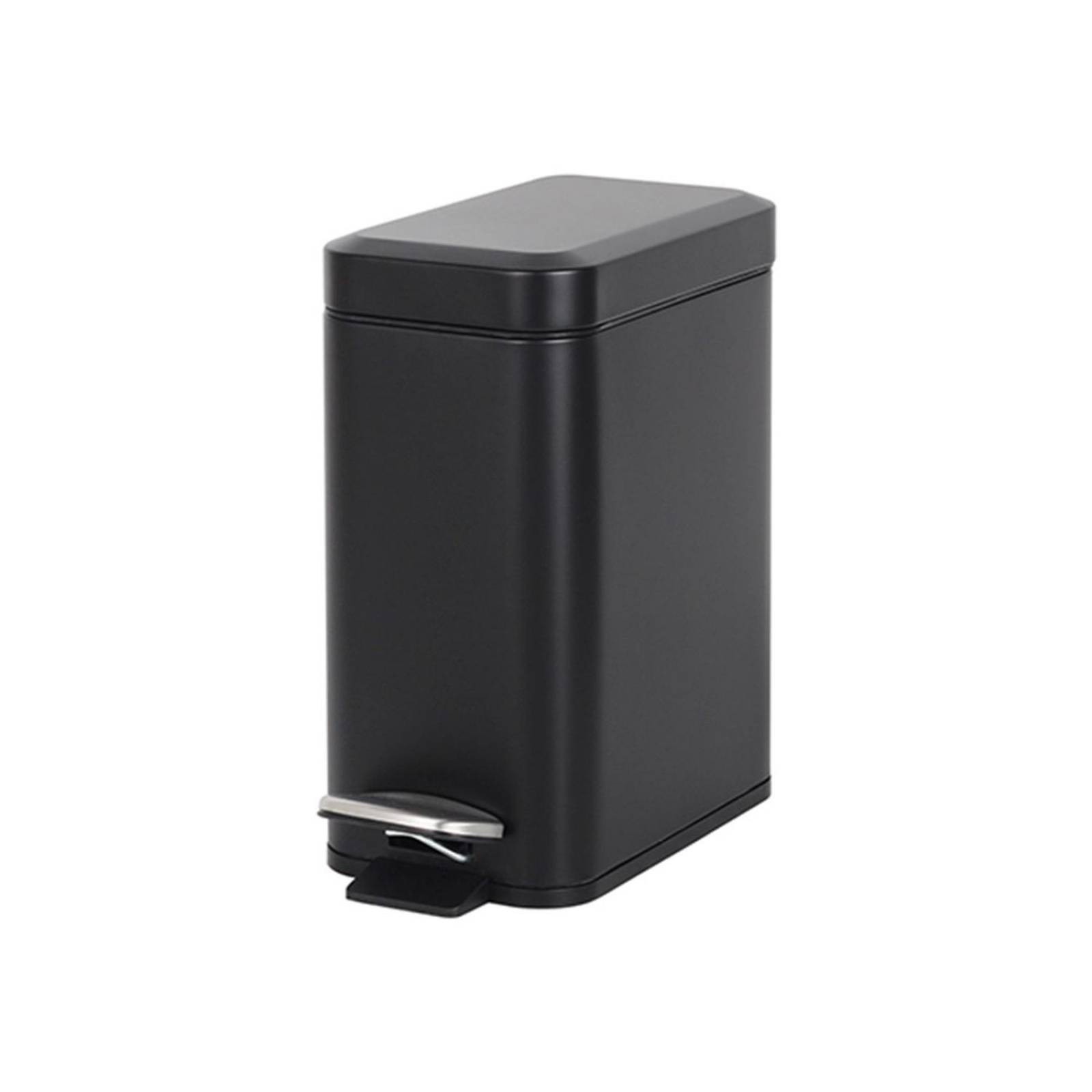 Bote de basura rectangular negro 