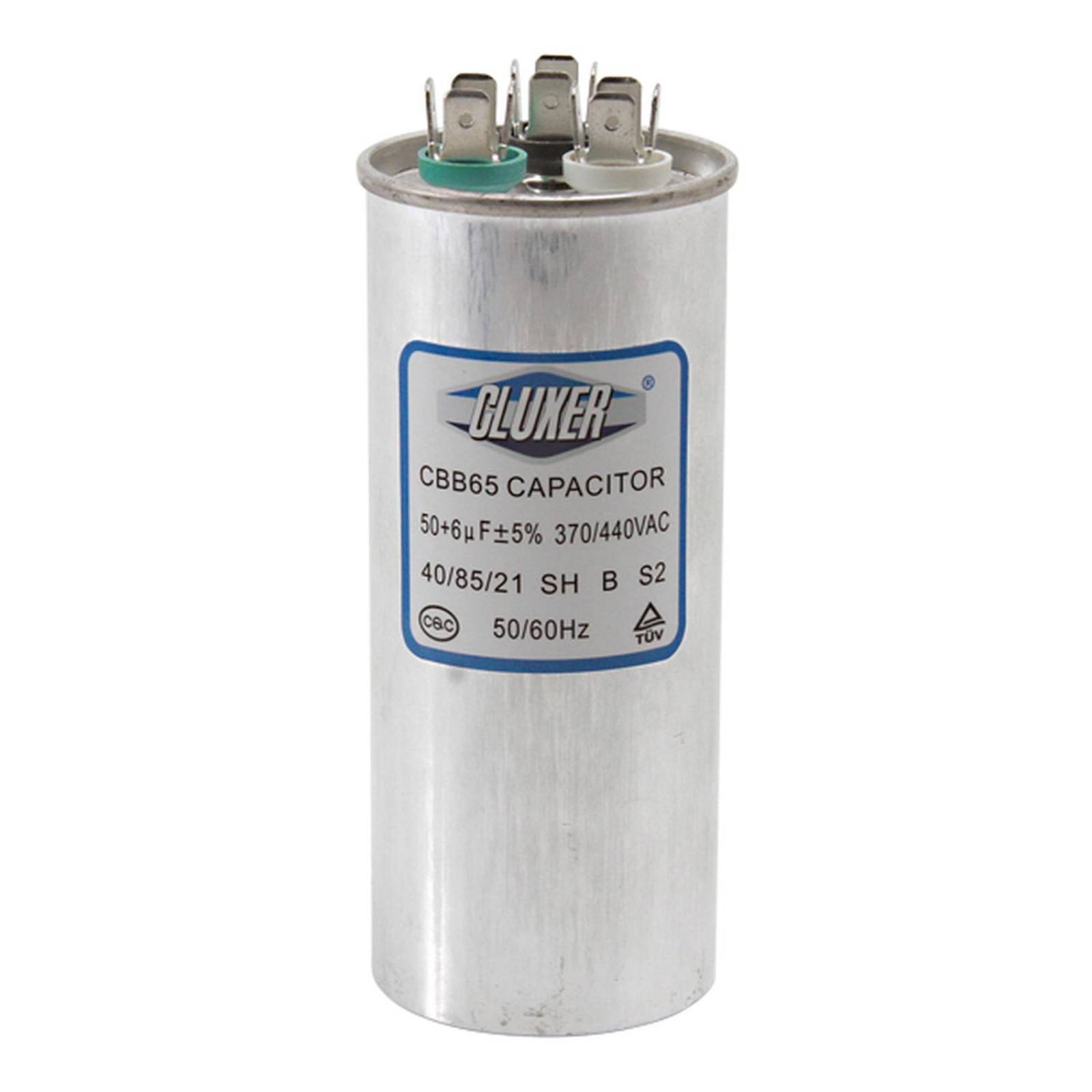 Capacitor de trabajo 50/6mf 440vac cluxer 