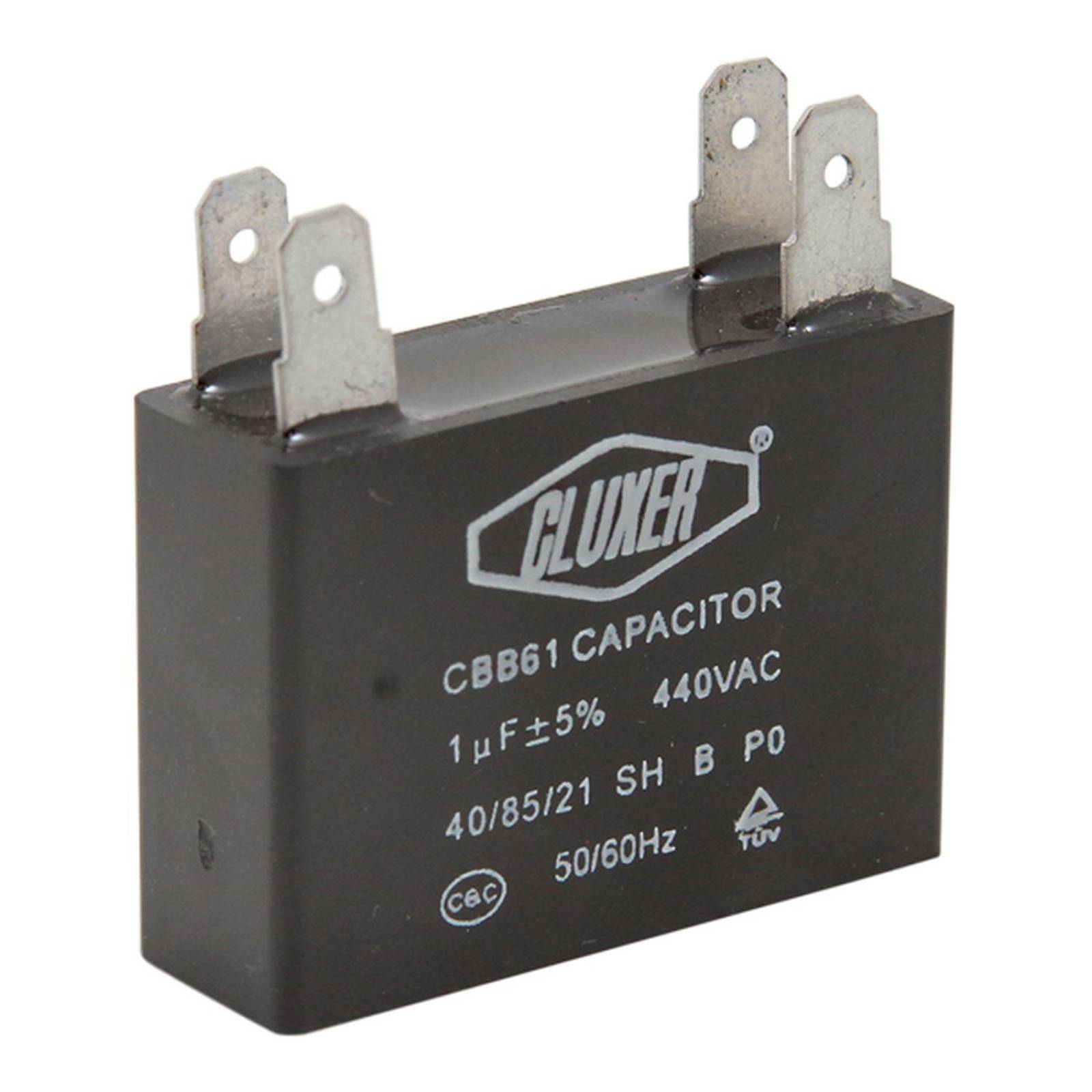 Capacitor de ventilador 1mf 440vac cluxer 