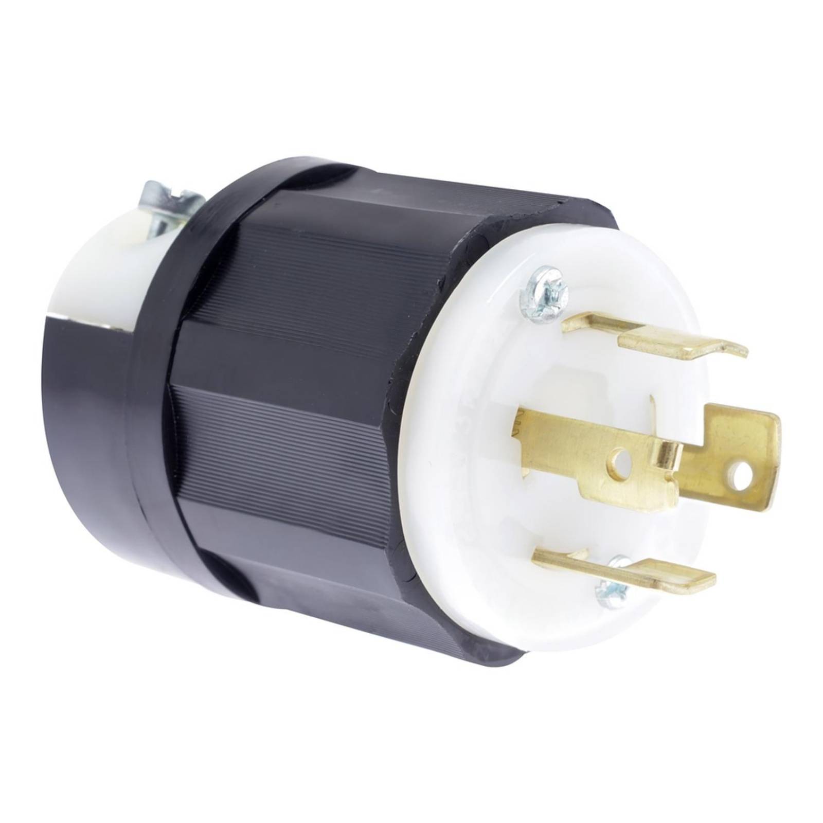 Clavija con seguro de giro 4 polos negro leviton 