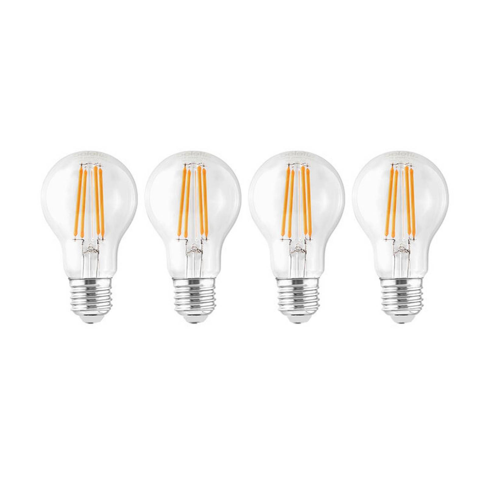 Alfelec, Set de 4 Focos Decorativos de Filamento LED - Luz Cálida 