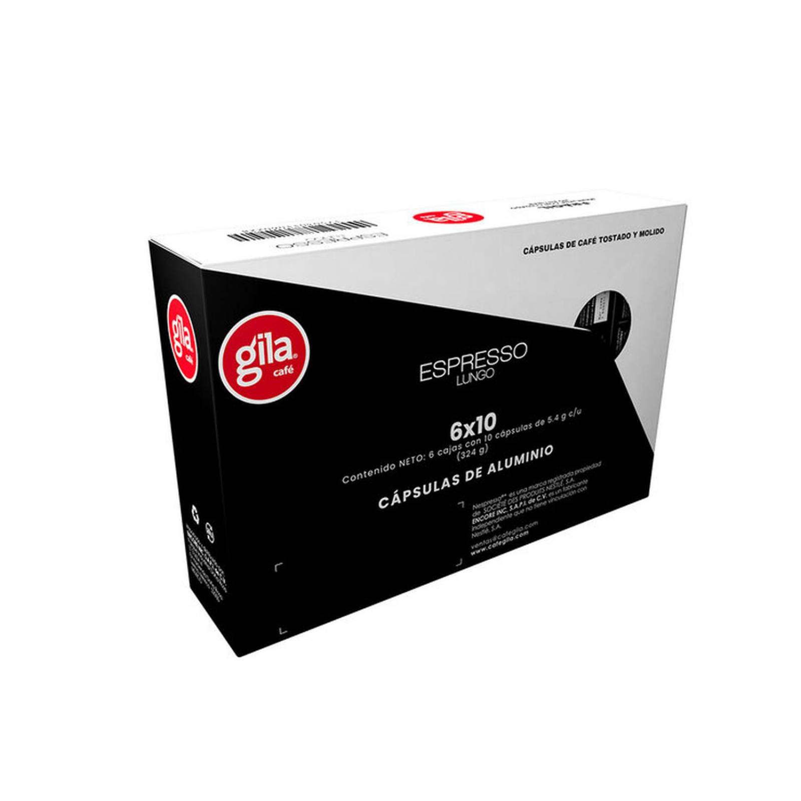 Café GILA Espresso Lungo 60 cápsulas compatibles con cafeteras Nespresso 