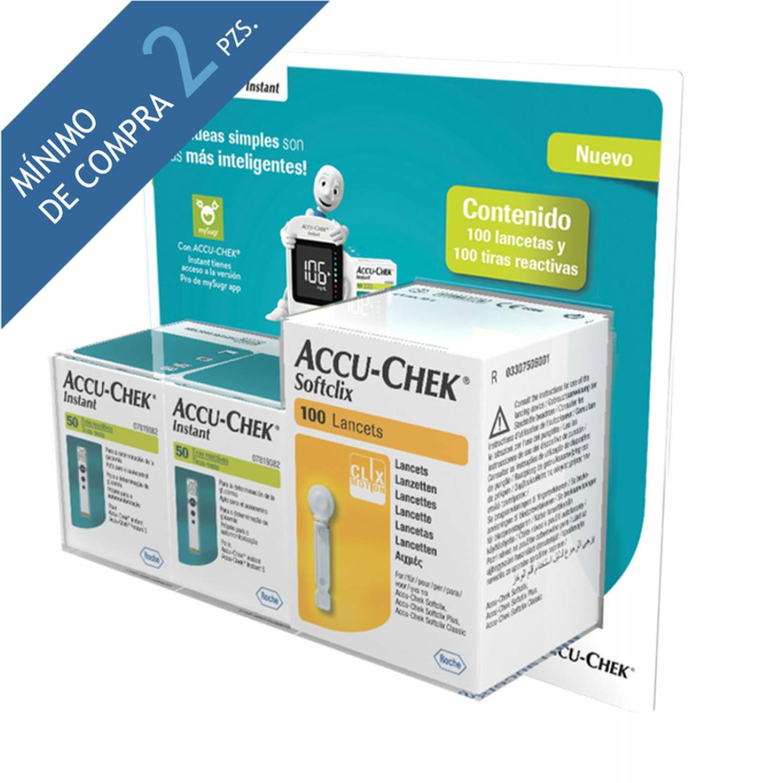 Accu-Chek Instant 100 Tiras más 100 Lancetas 