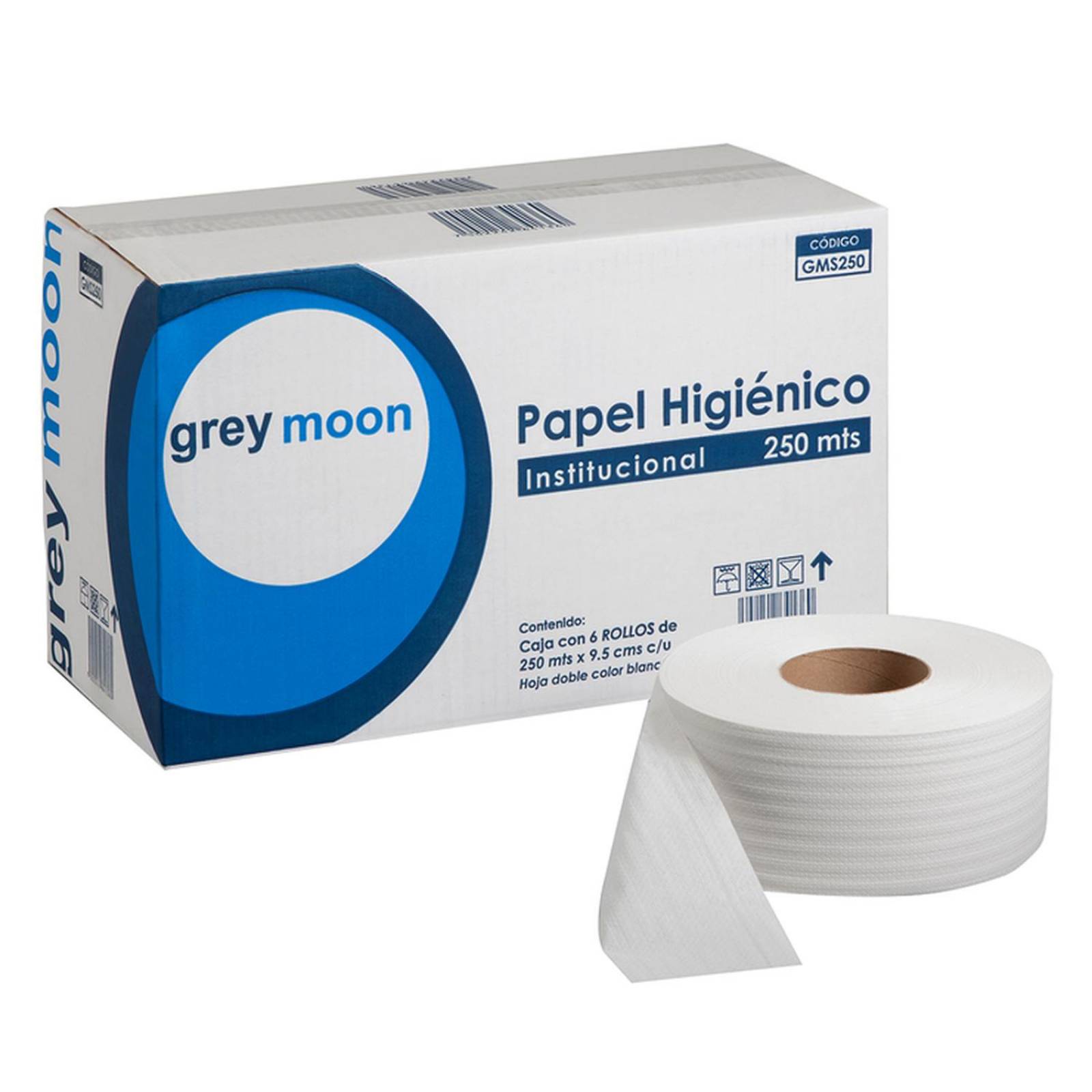 papel higiénico Jumbo 6 rollos de 250m 