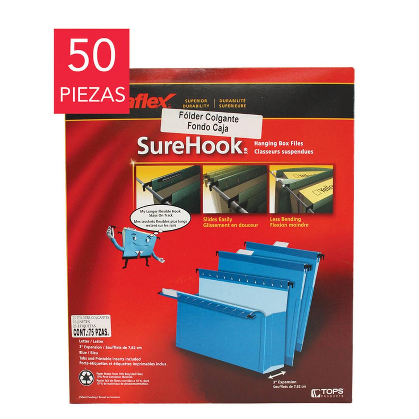 folder colgante fondo caja tamaño carta 