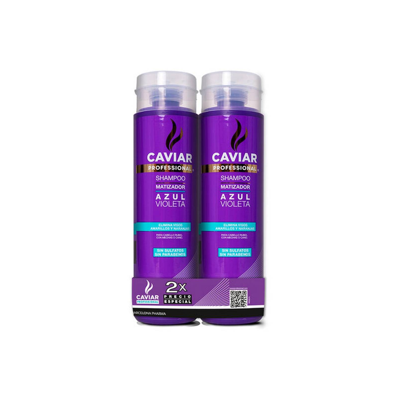 Caviar Professional Shampoo Matizador 2 pzas de 500 ml 