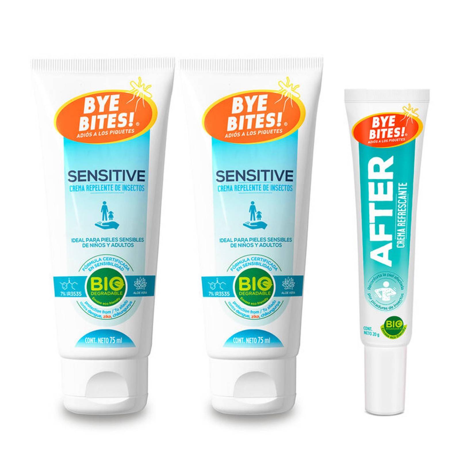 Bye Bites Sensitive Repelente Insectos 2 pzas 75 ml más After de 20 g