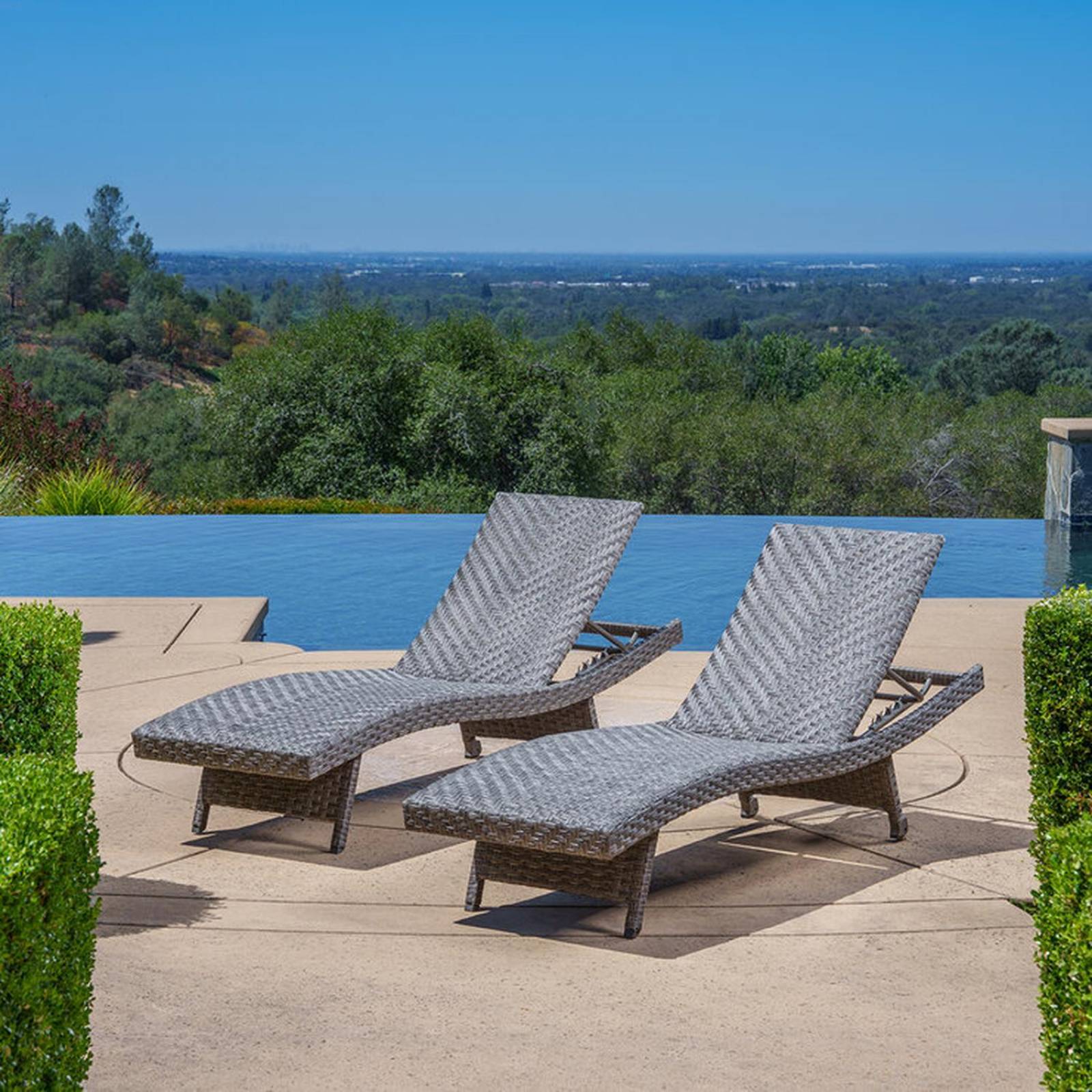 Sunvilla Paquete de 2 Camastros Tejidos Seagrass 