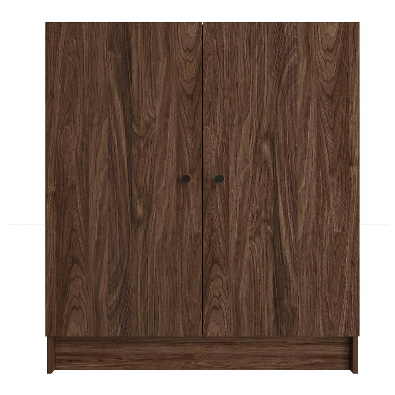 Gabinete multiusos 90 x 80 x 29 cm café nogal 