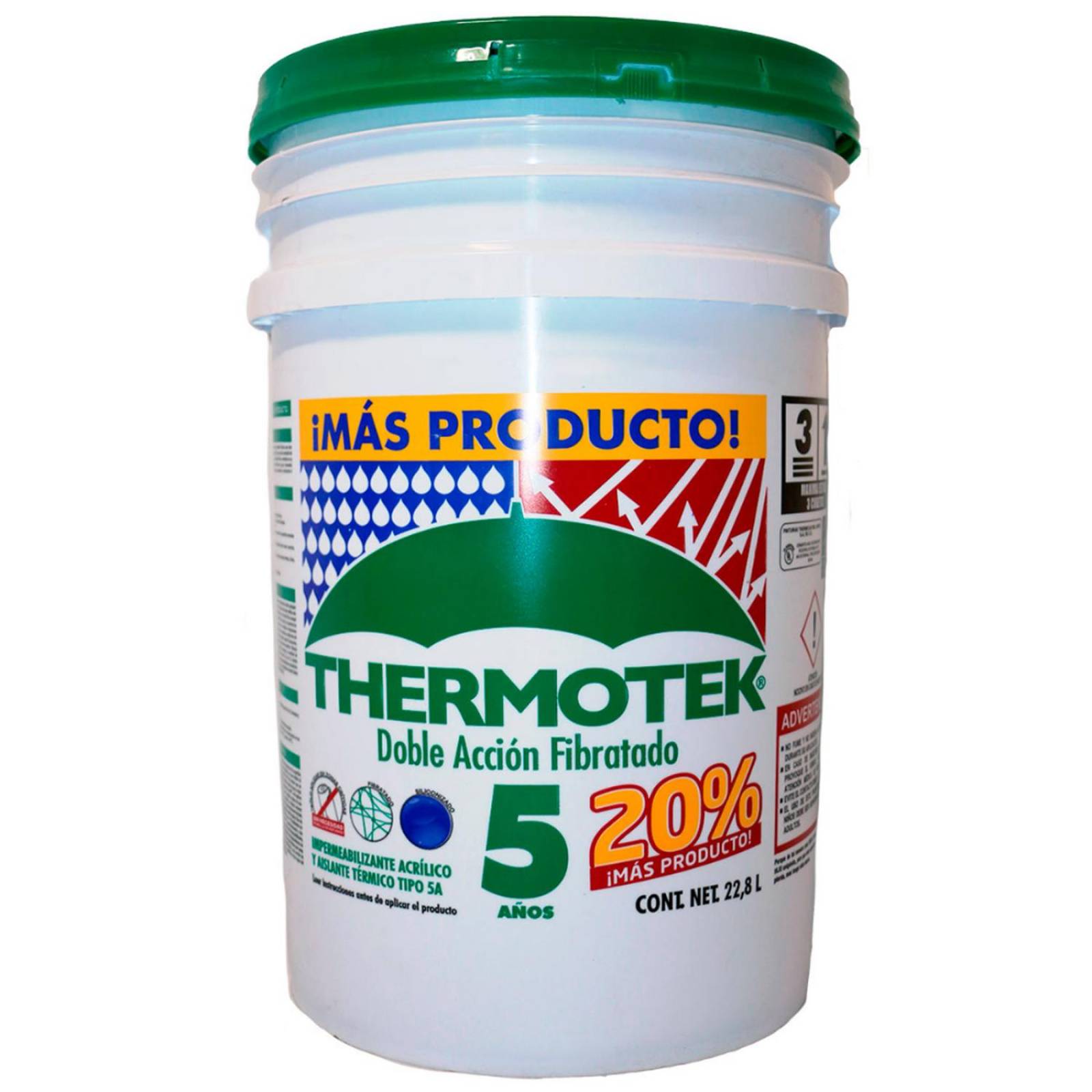 Impermeabilizante acrílico de 22.8 l 