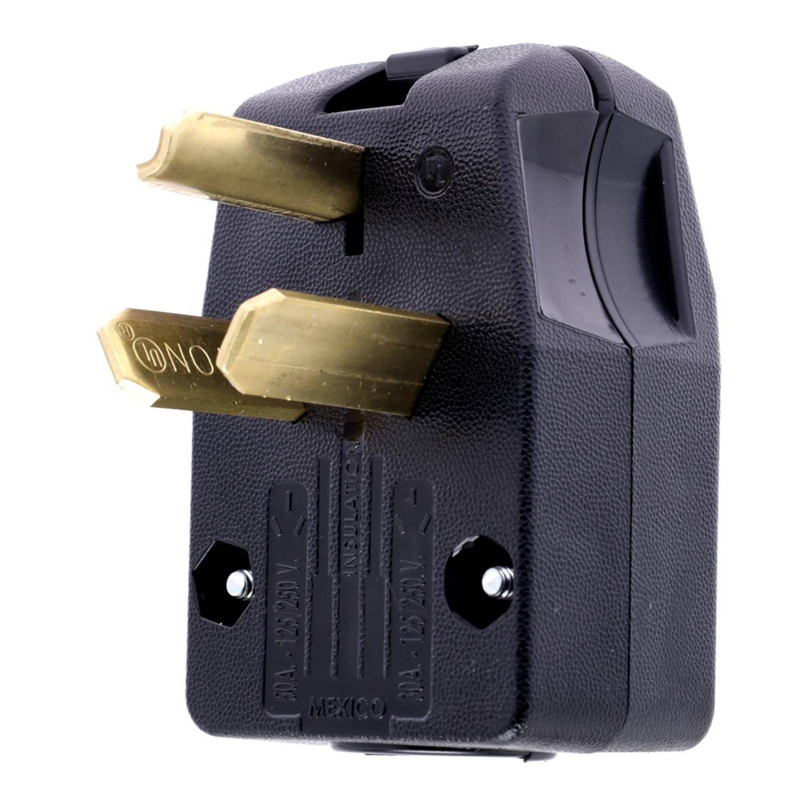 Clavija en ángulo de doble tensión 8.7 x 5.7 x 8.5 cm negro leviton 